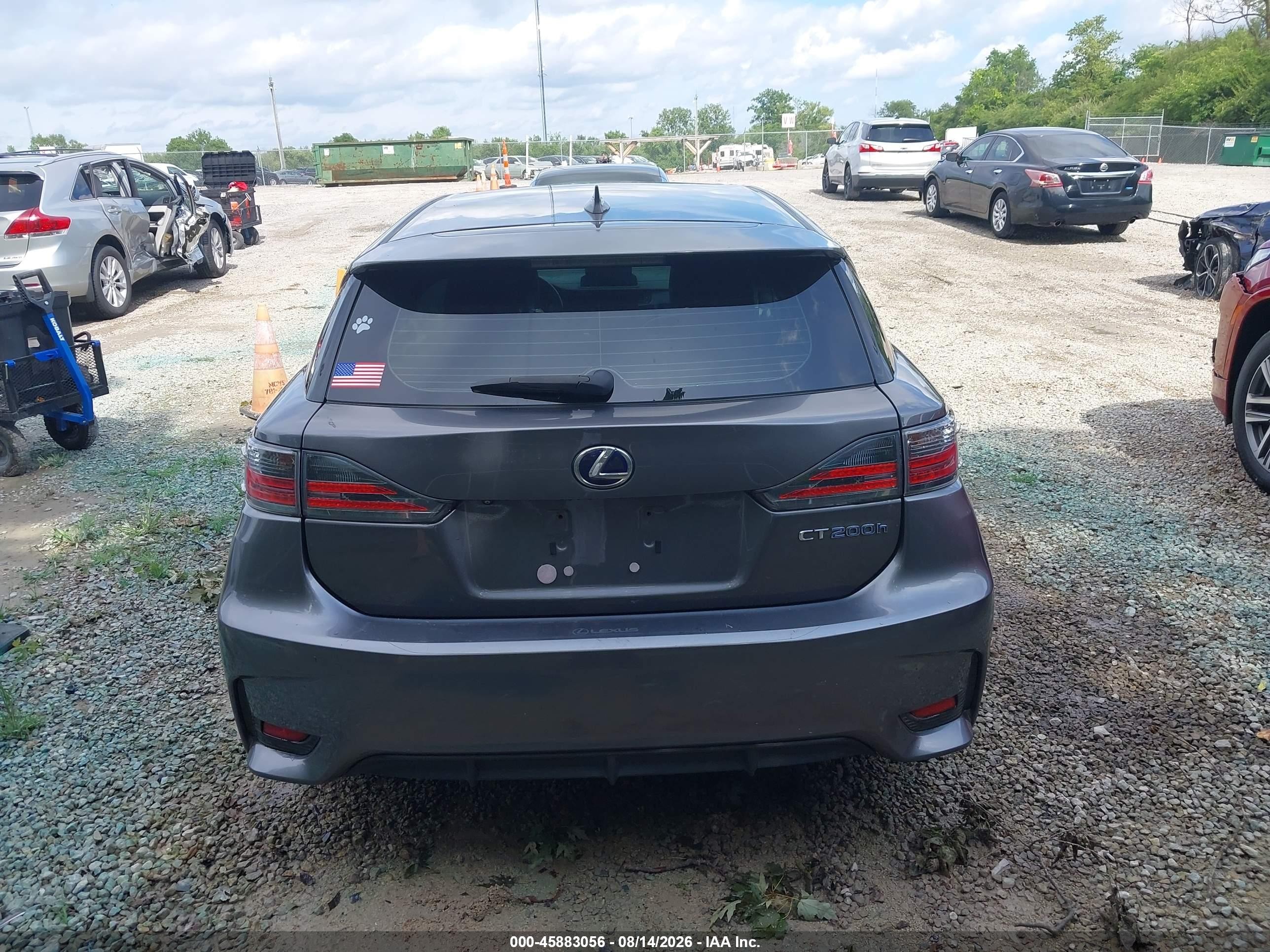 2014 Lexus Ct 200h   Gray vin: JTHKD5BH2E2190598