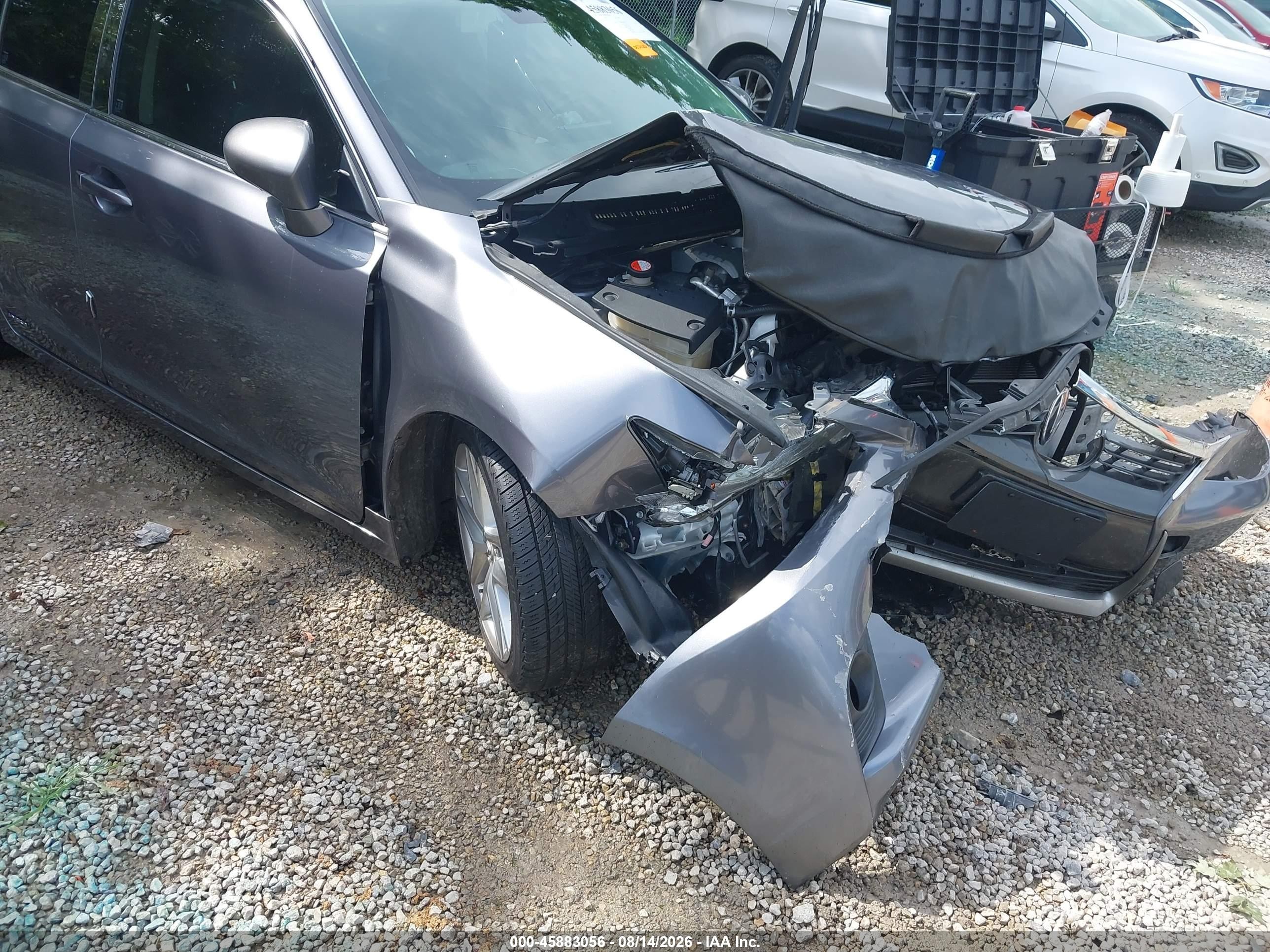 2014 Lexus Ct 200h   Gray vin: JTHKD5BH2E2190598