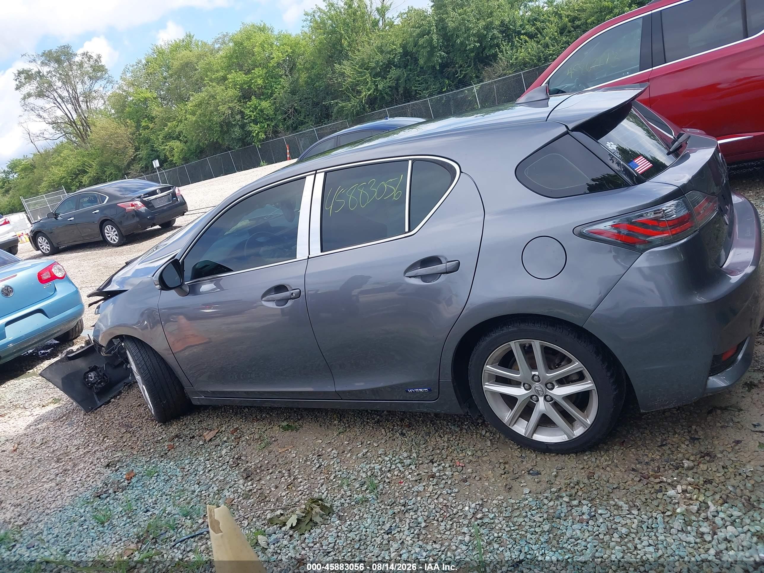 2014 Lexus Ct 200h   Gray vin: JTHKD5BH2E2190598