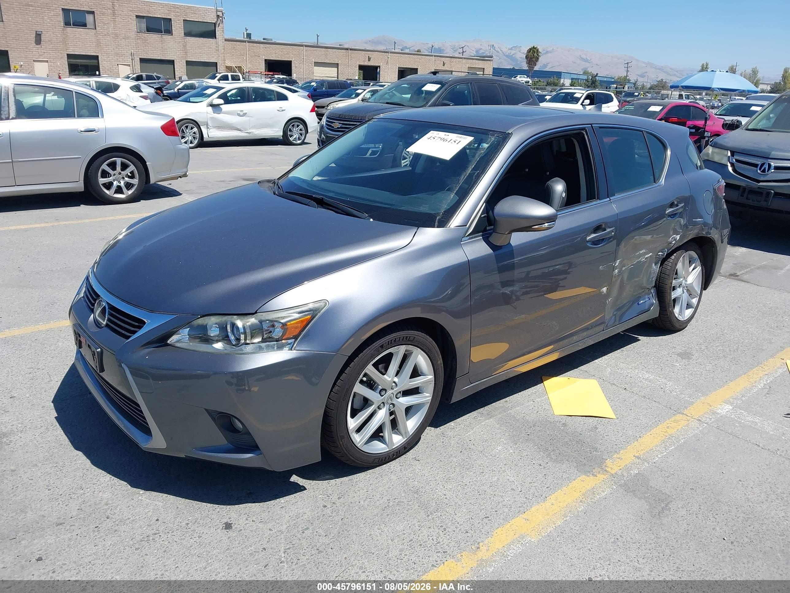 2014 Lexus Ct 200h   Серый vin: JTHKD5BH2E2190634