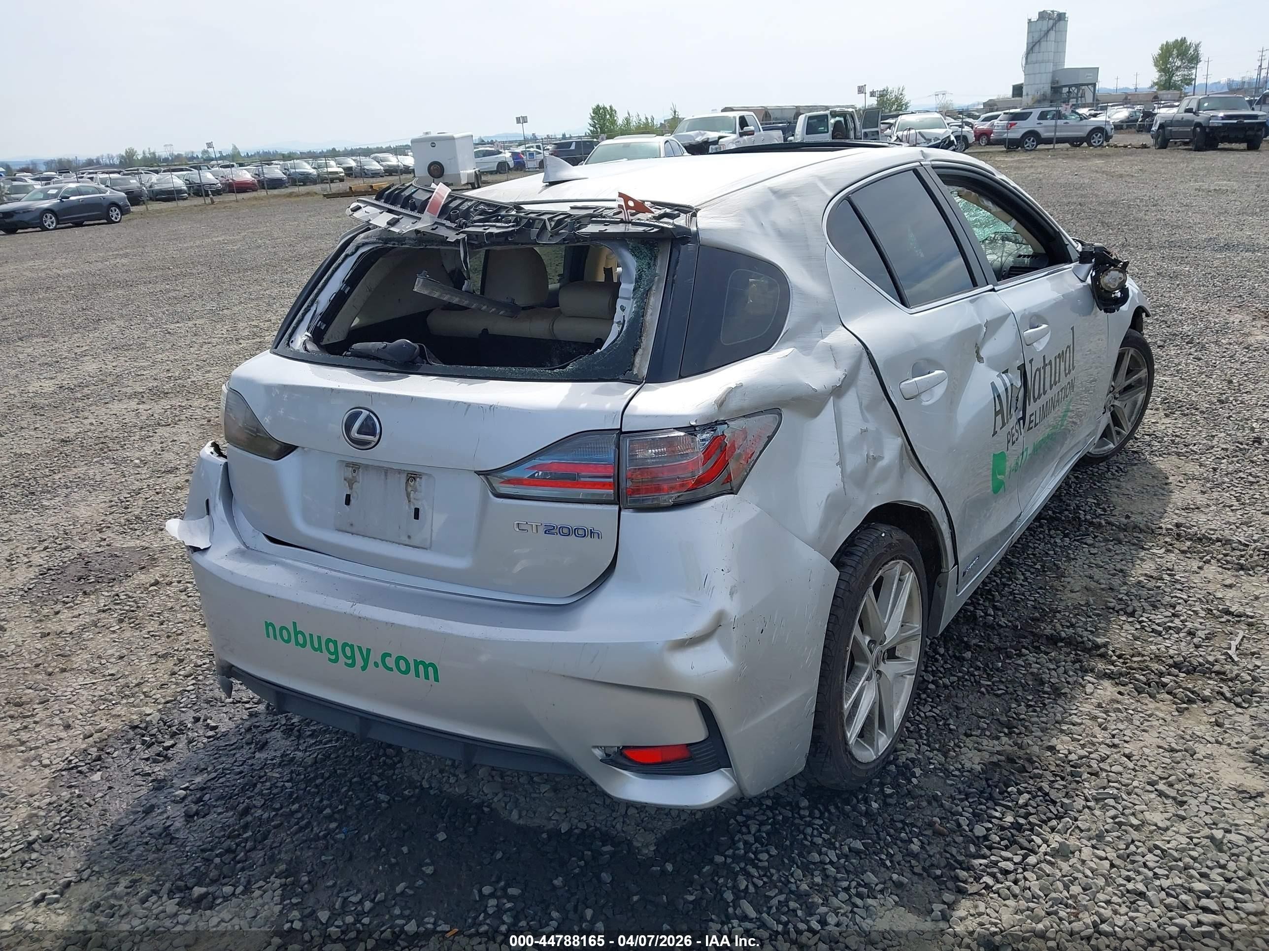 2014 Lexus Ct 200h   Silver vin: JTHKD5BH2E2190892