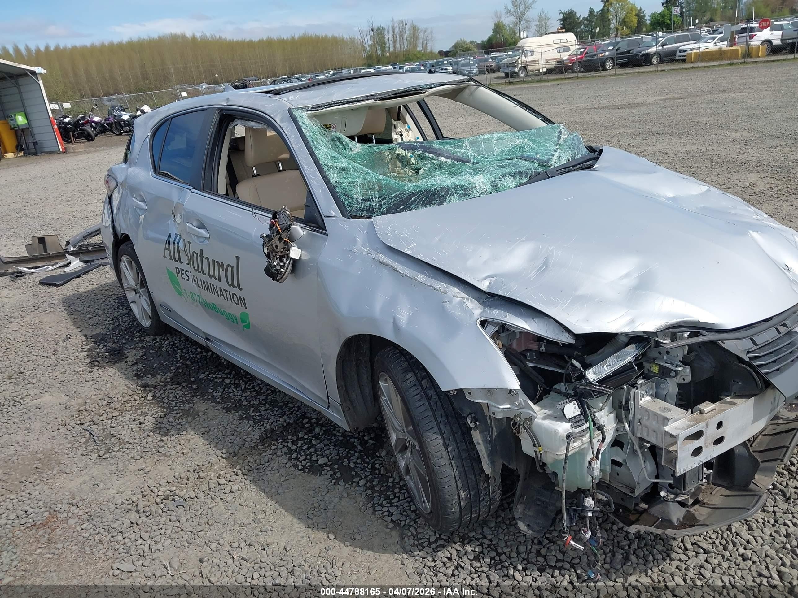 2014 Lexus Ct 200h   Silver vin: JTHKD5BH2E2190892