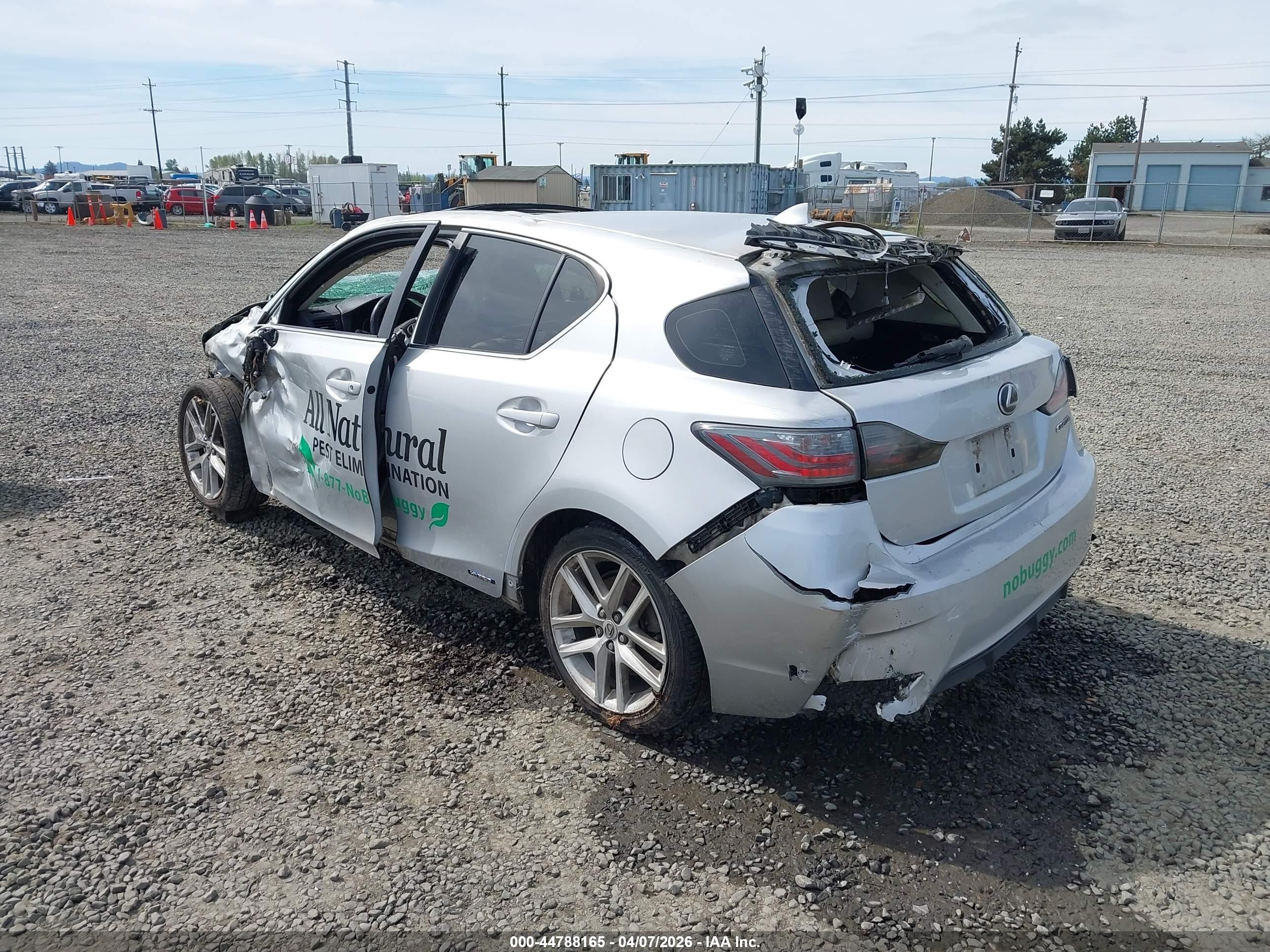2014 Lexus Ct 200h   Silver vin: JTHKD5BH2E2190892
