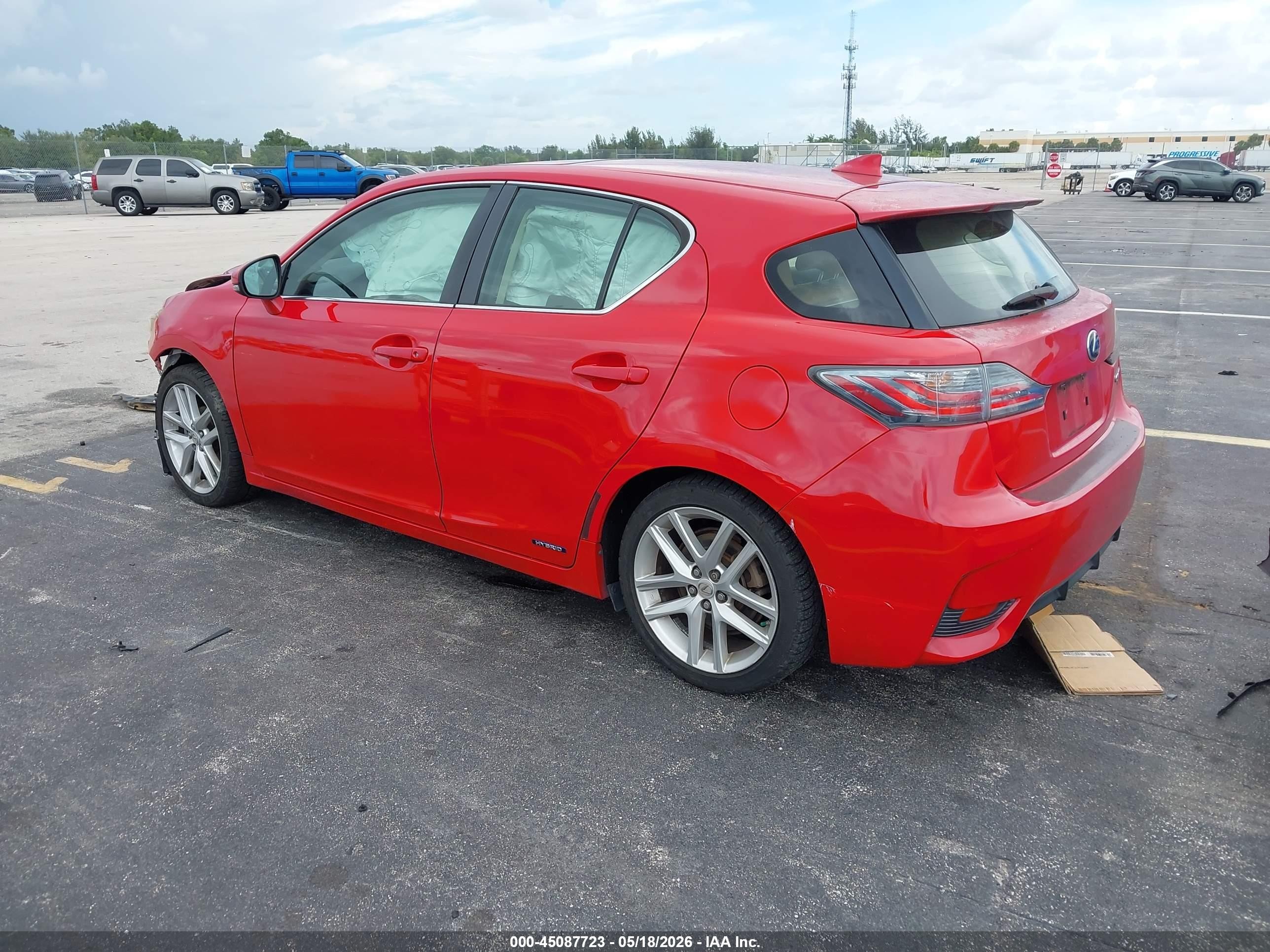 2014 Lexus Ct 200h   Red vin: JTHKD5BH2E2201986