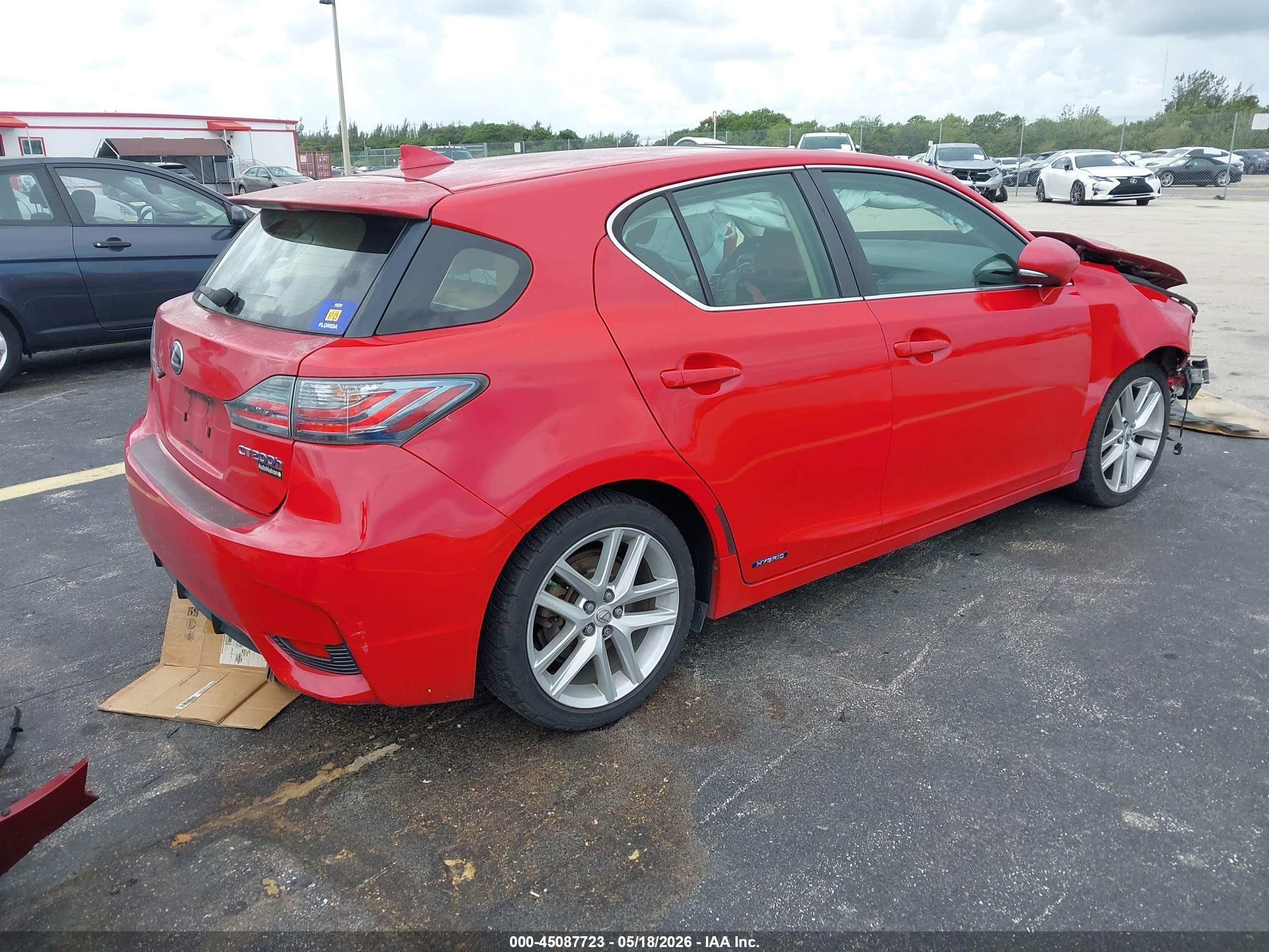 2014 Lexus Ct 200h   Red vin: JTHKD5BH2E2201986