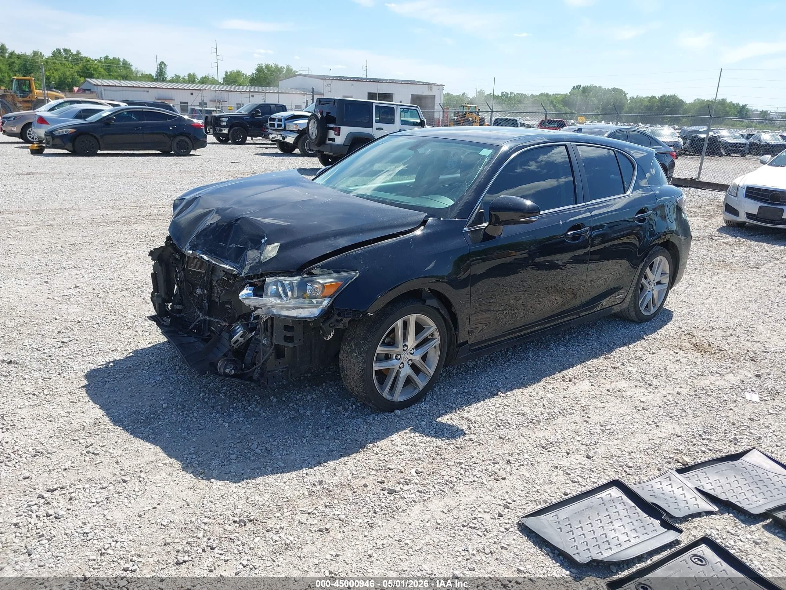 2015 Lexus Ct 200h   Black vin: JTHKD5BH2F2220801
