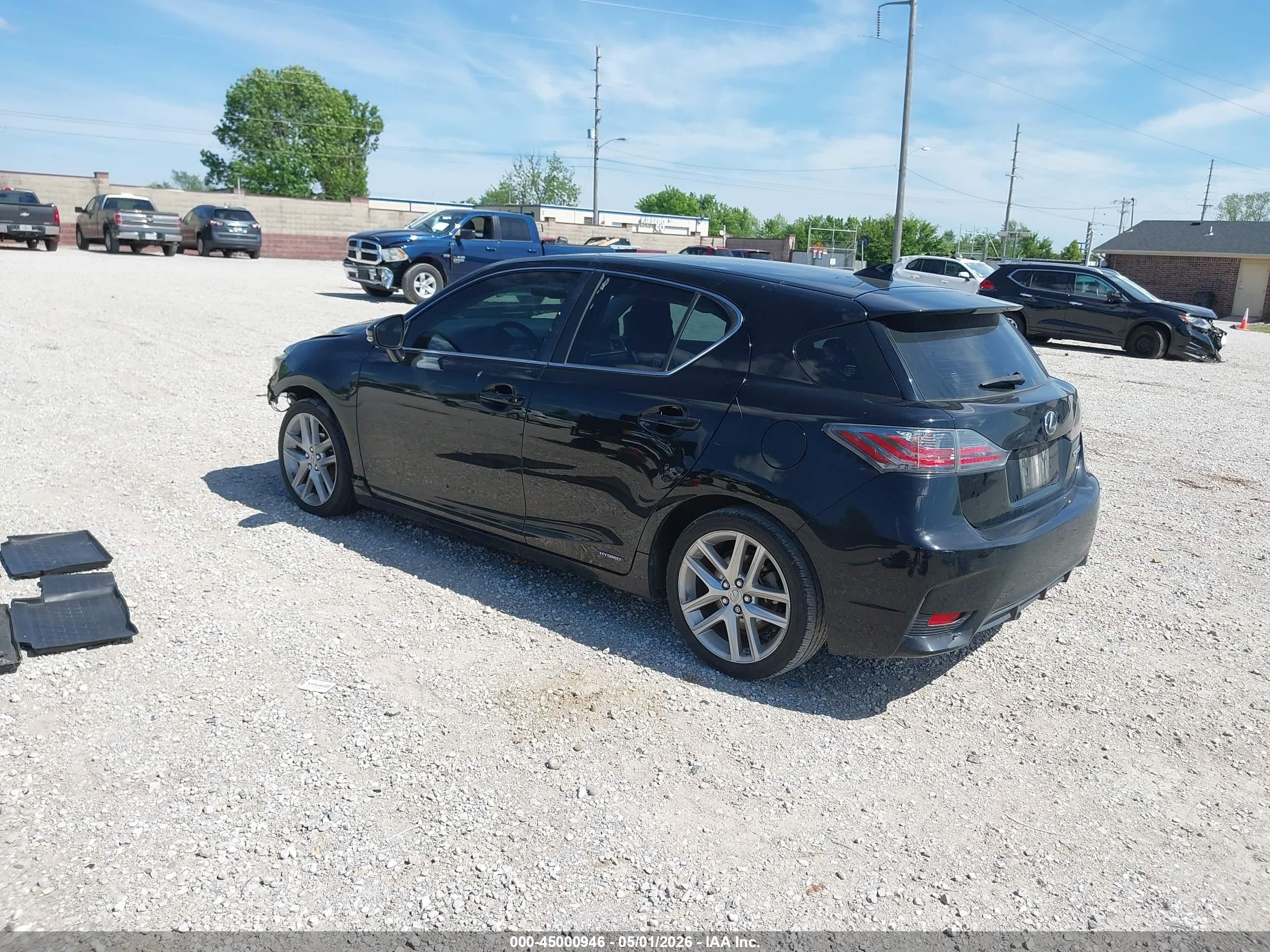 2015 Lexus Ct 200h   Black vin: JTHKD5BH2F2220801