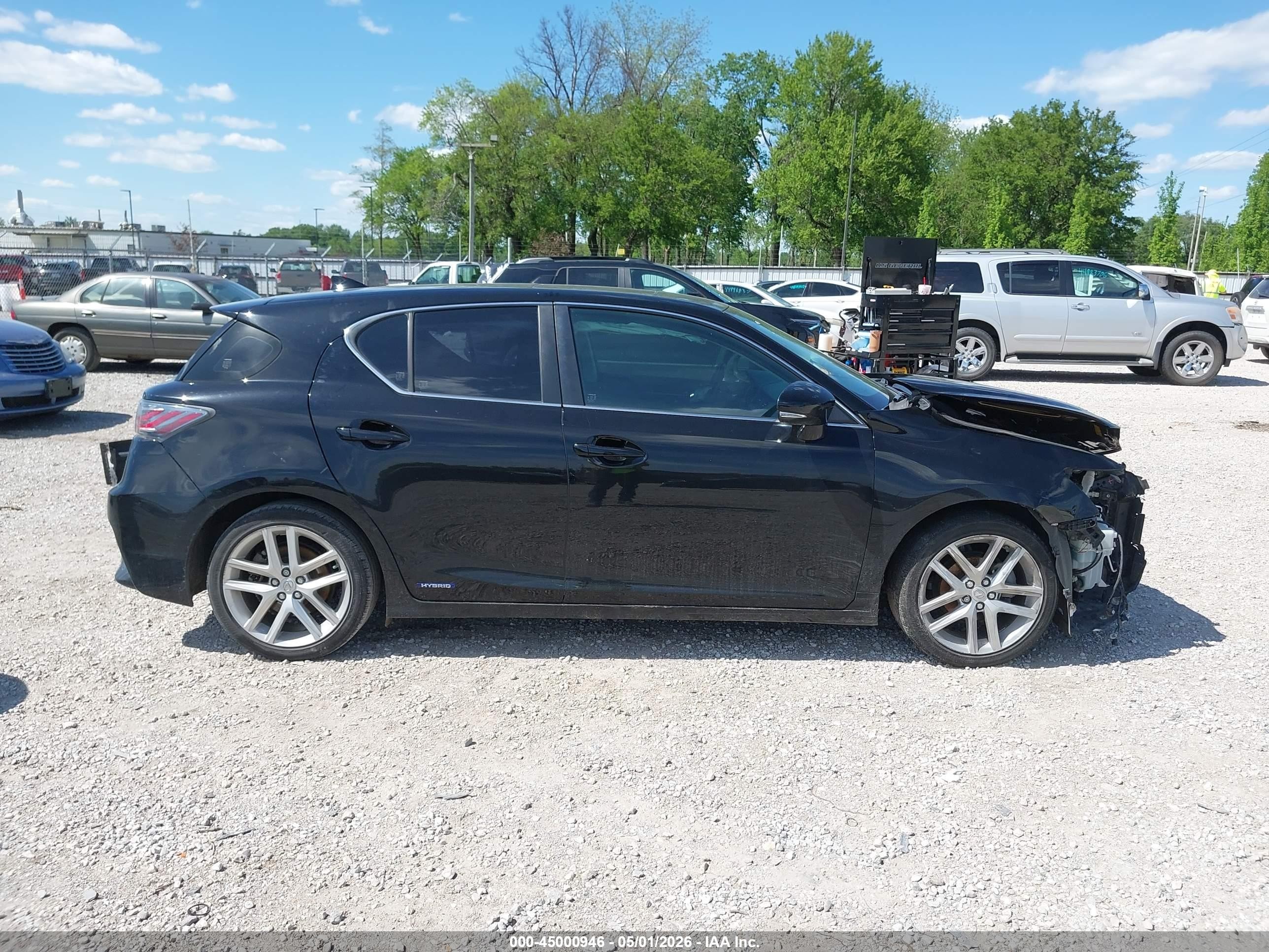 2015 Lexus Ct 200h   Black vin: JTHKD5BH2F2220801