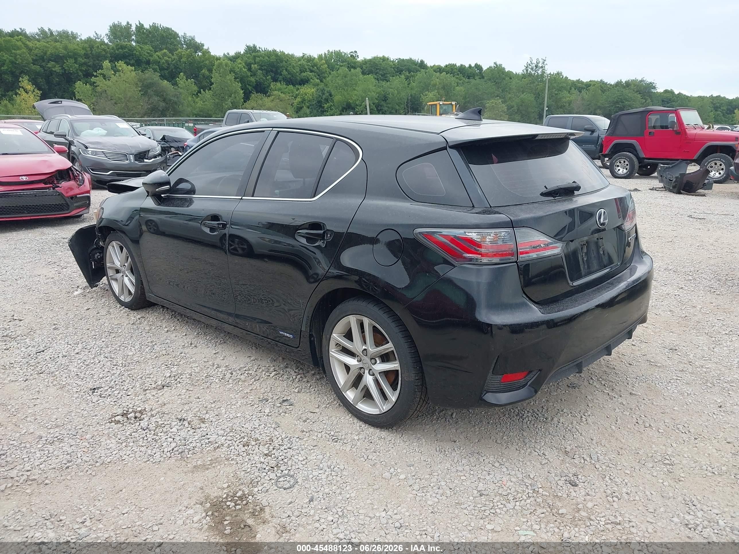 2015 Lexus Ct 200h   Black vin: JTHKD5BH2F2226517