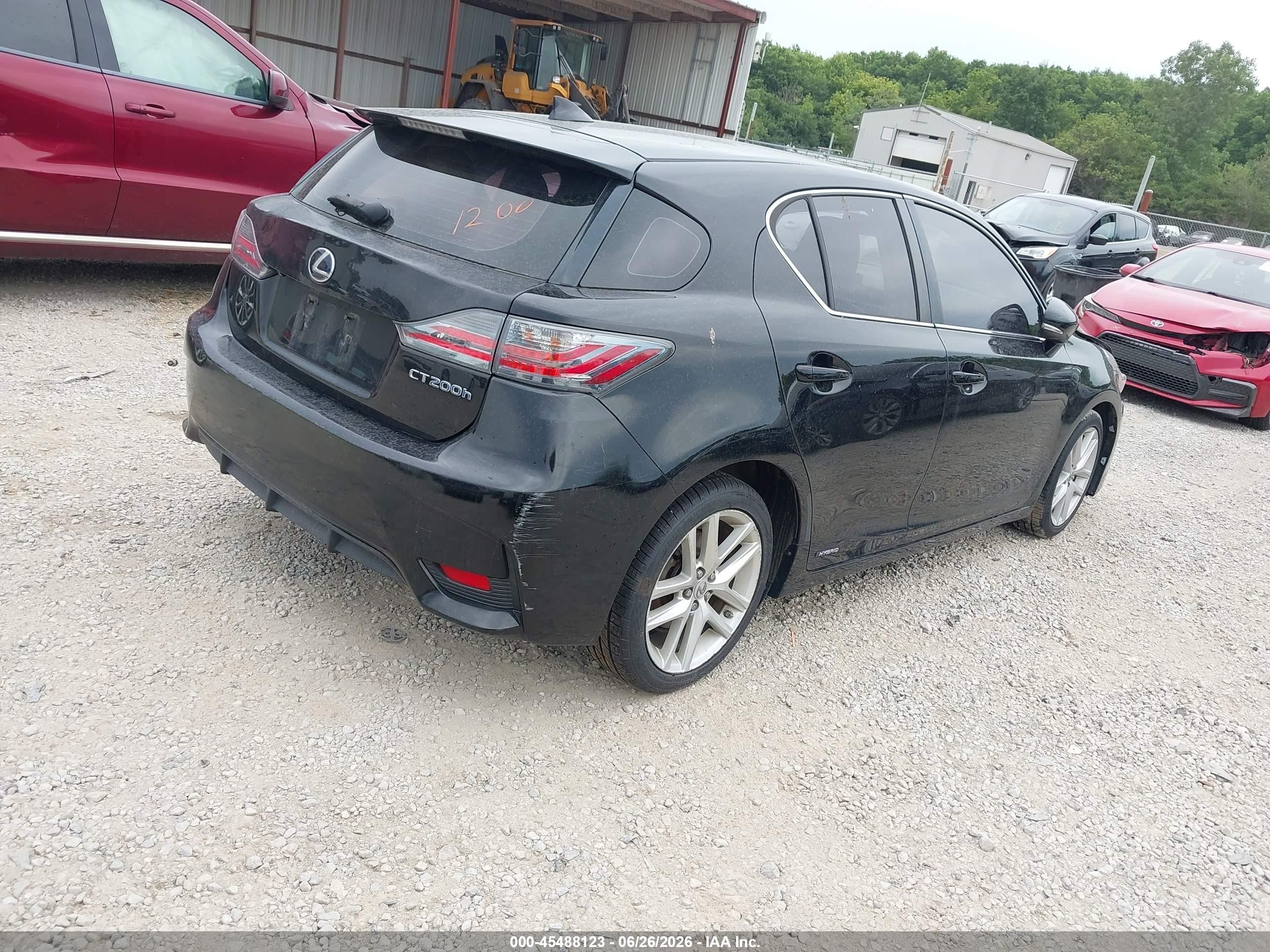 2015 Lexus Ct 200h   Black vin: JTHKD5BH2F2226517