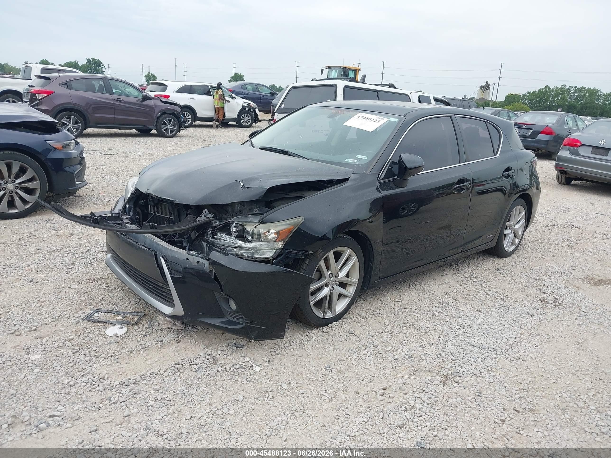 2015 Lexus Ct 200h   Black vin: JTHKD5BH2F2226517
