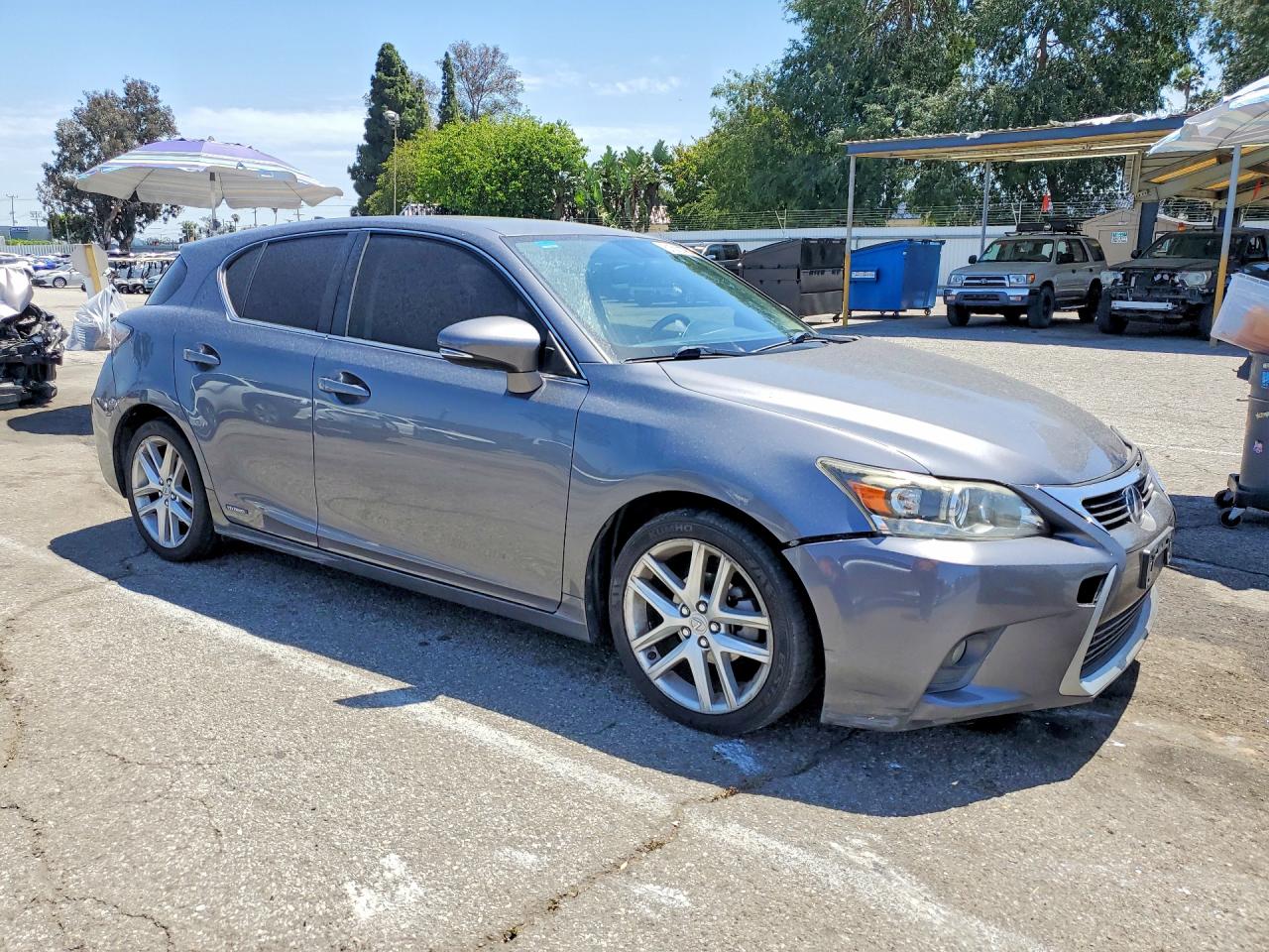 2015 Lexus Ct 200 Gray vin: JTHKD5BH2F2227540