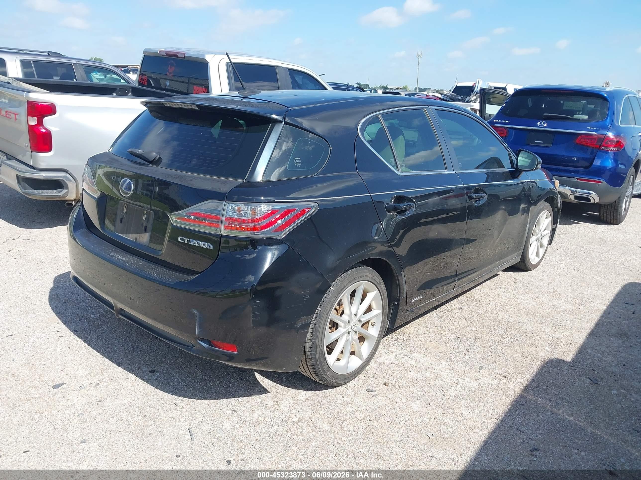 2012 Lexus Ct 200h Premium Black vin: JTHKD5BH3C2048547
