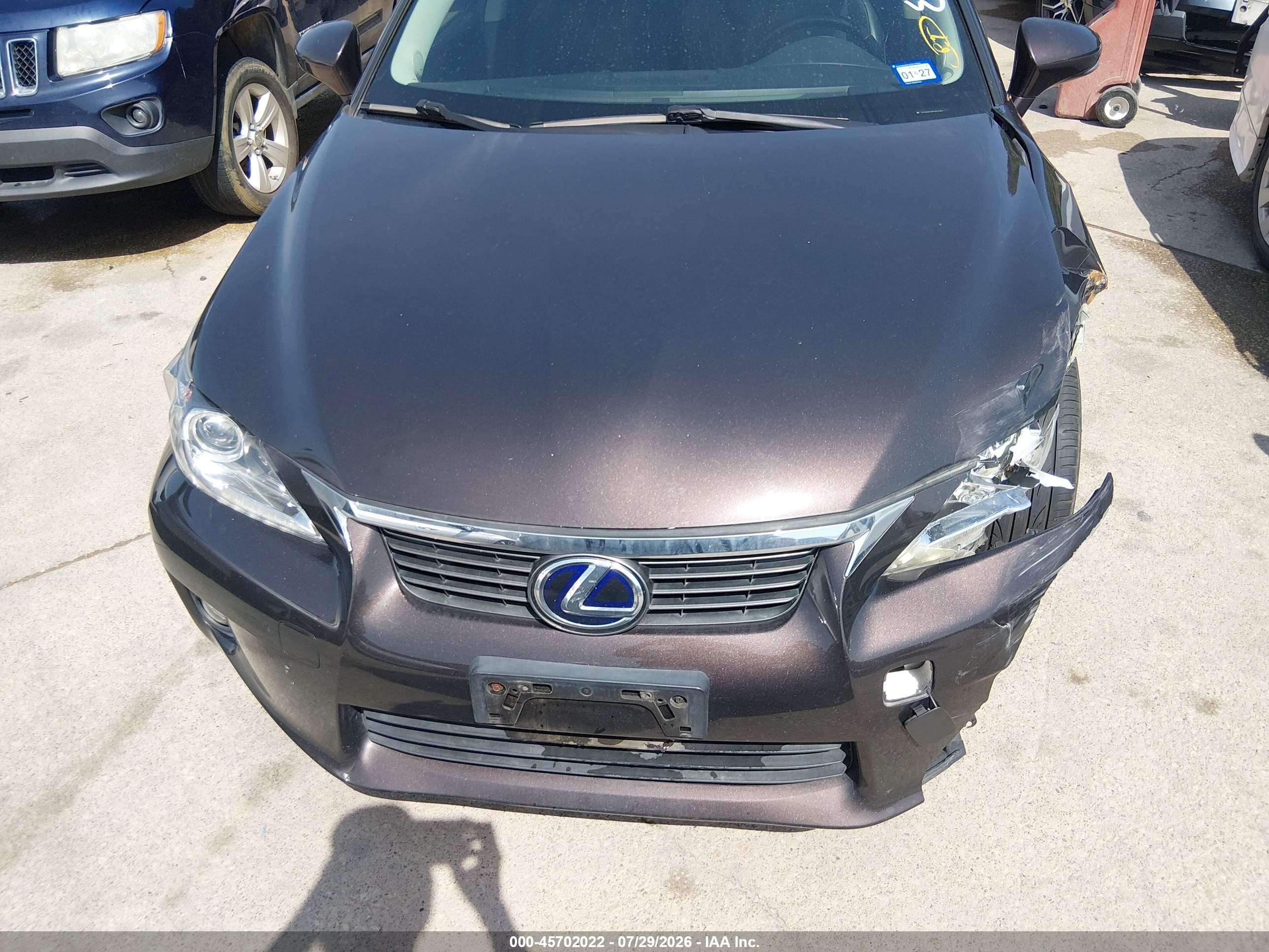 2012 Lexus Ct 200h Premium Dark Brown vin: JTHKD5BH3C2064456