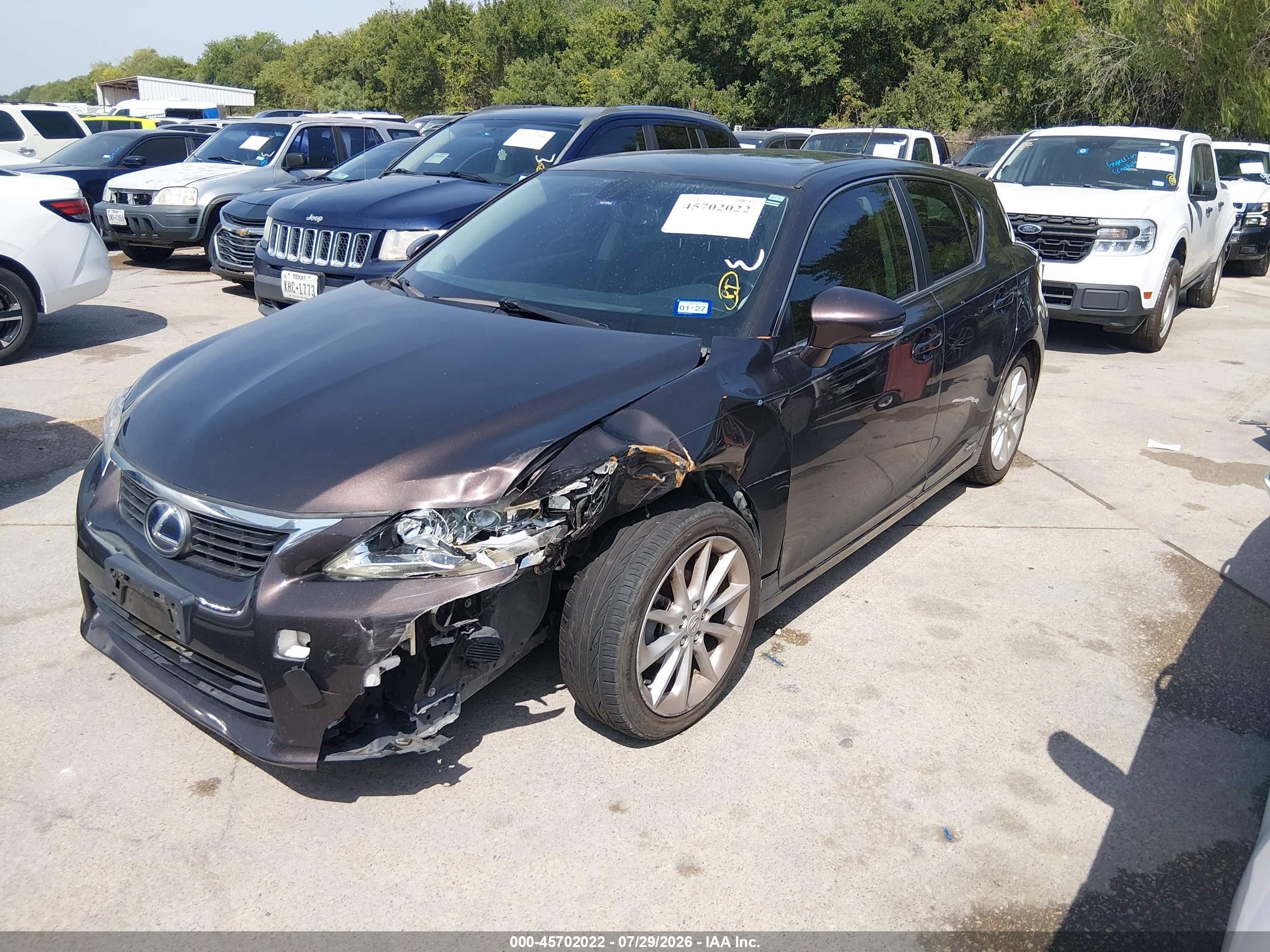 2012 Lexus Ct 200h Premium Dark Brown vin: JTHKD5BH3C2064456
