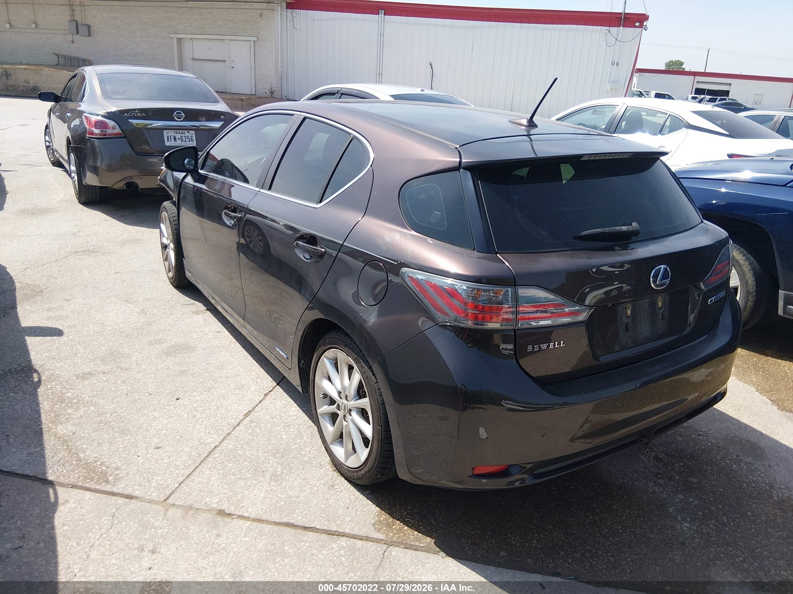 2012 Lexus Ct 200h Premium Dark Brown vin: JTHKD5BH3C2064456
