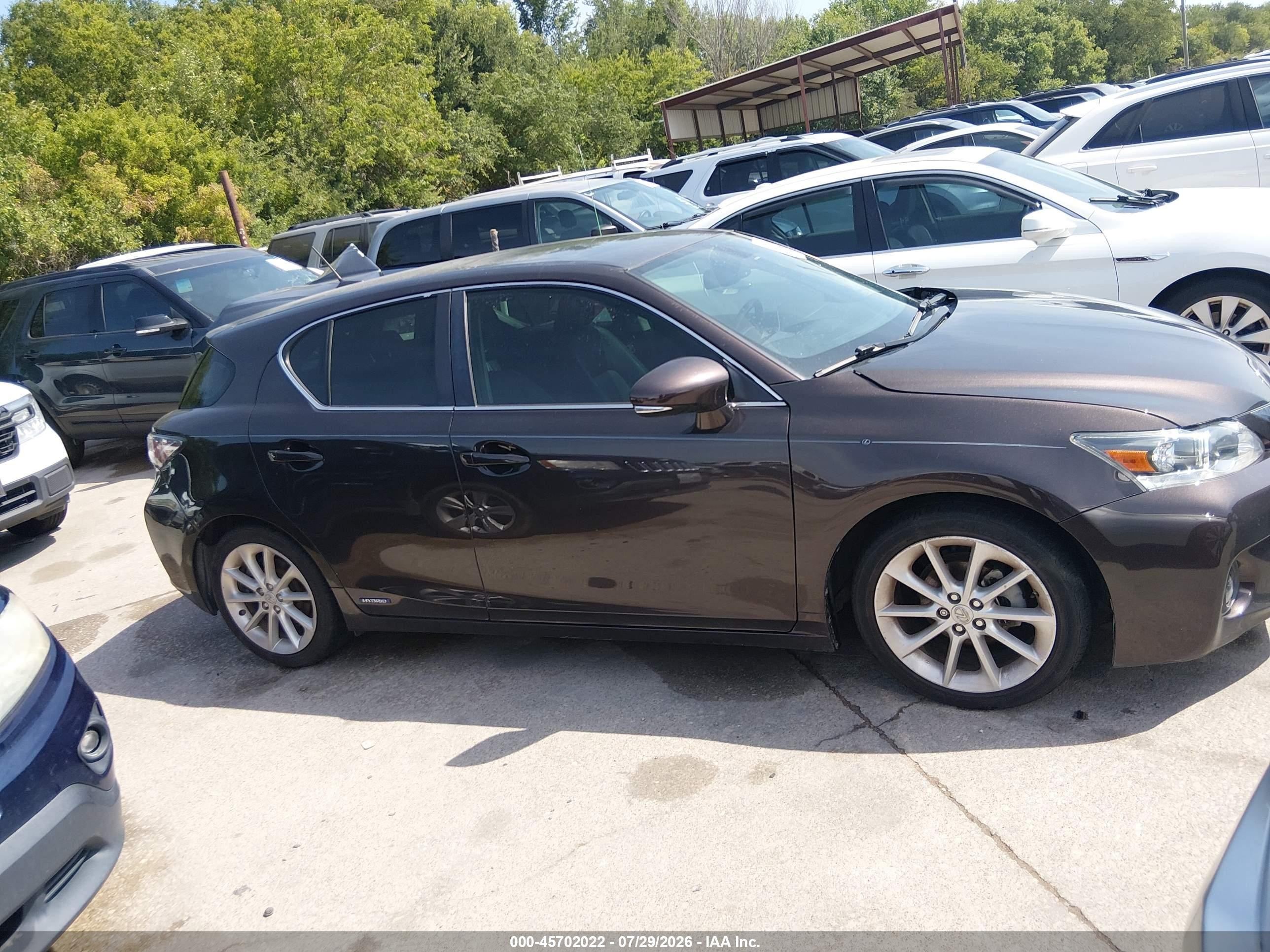 2012 Lexus Ct 200h Premium Dark Brown vin: JTHKD5BH3C2064456
