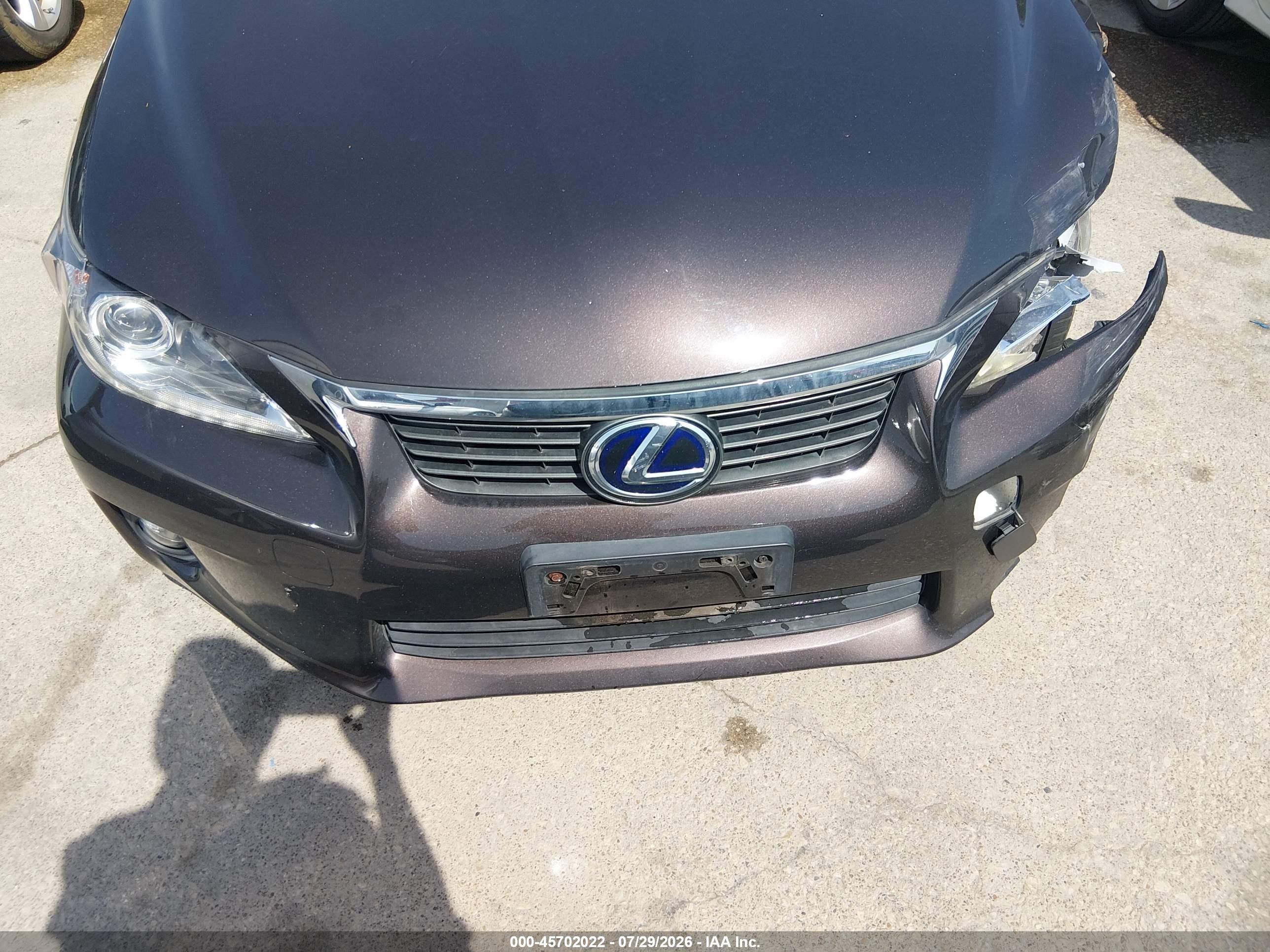 2012 Lexus Ct 200h Premium Dark Brown vin: JTHKD5BH3C2064456