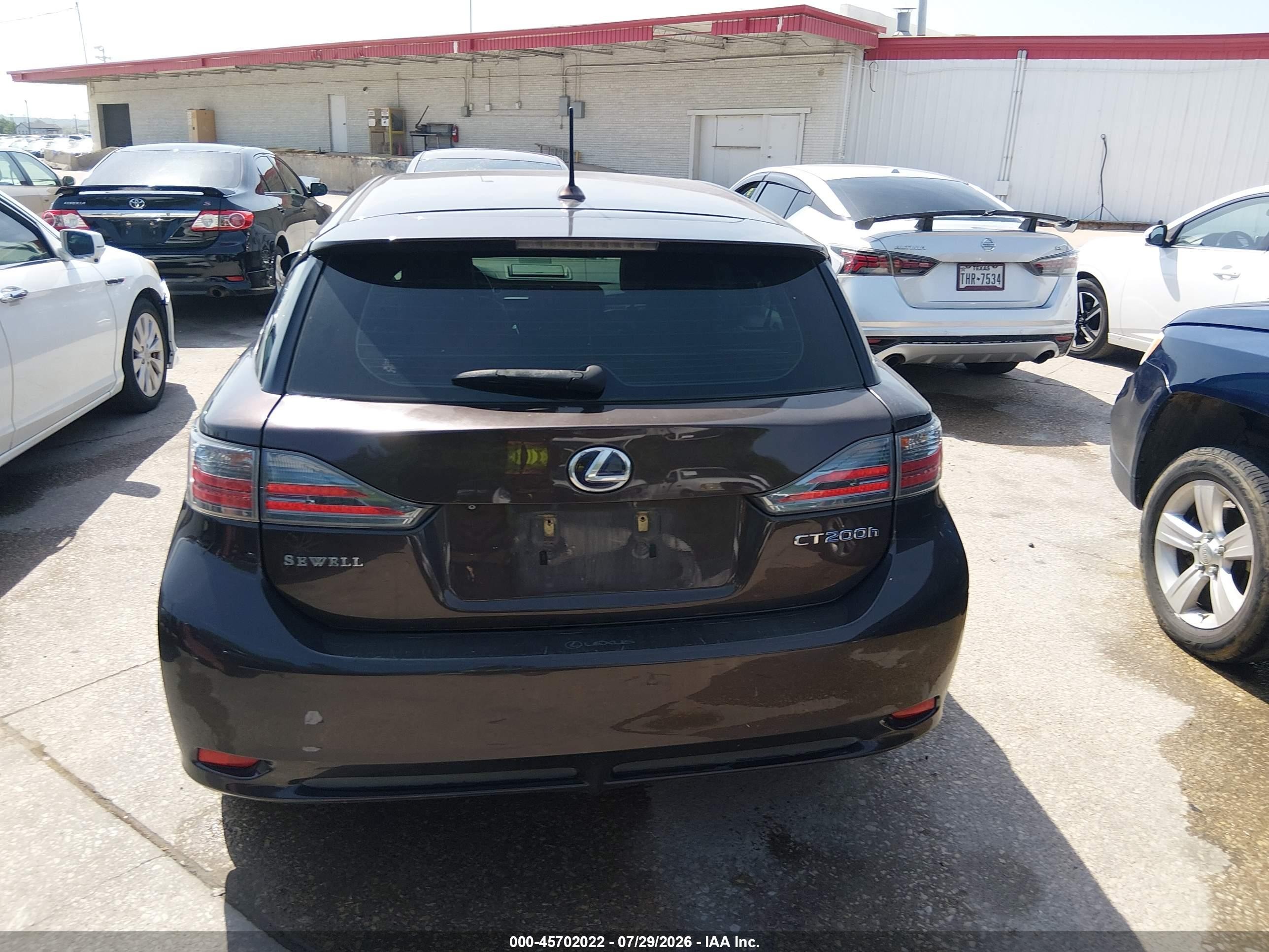 2012 Lexus Ct 200h Premium Dark Brown vin: JTHKD5BH3C2064456
