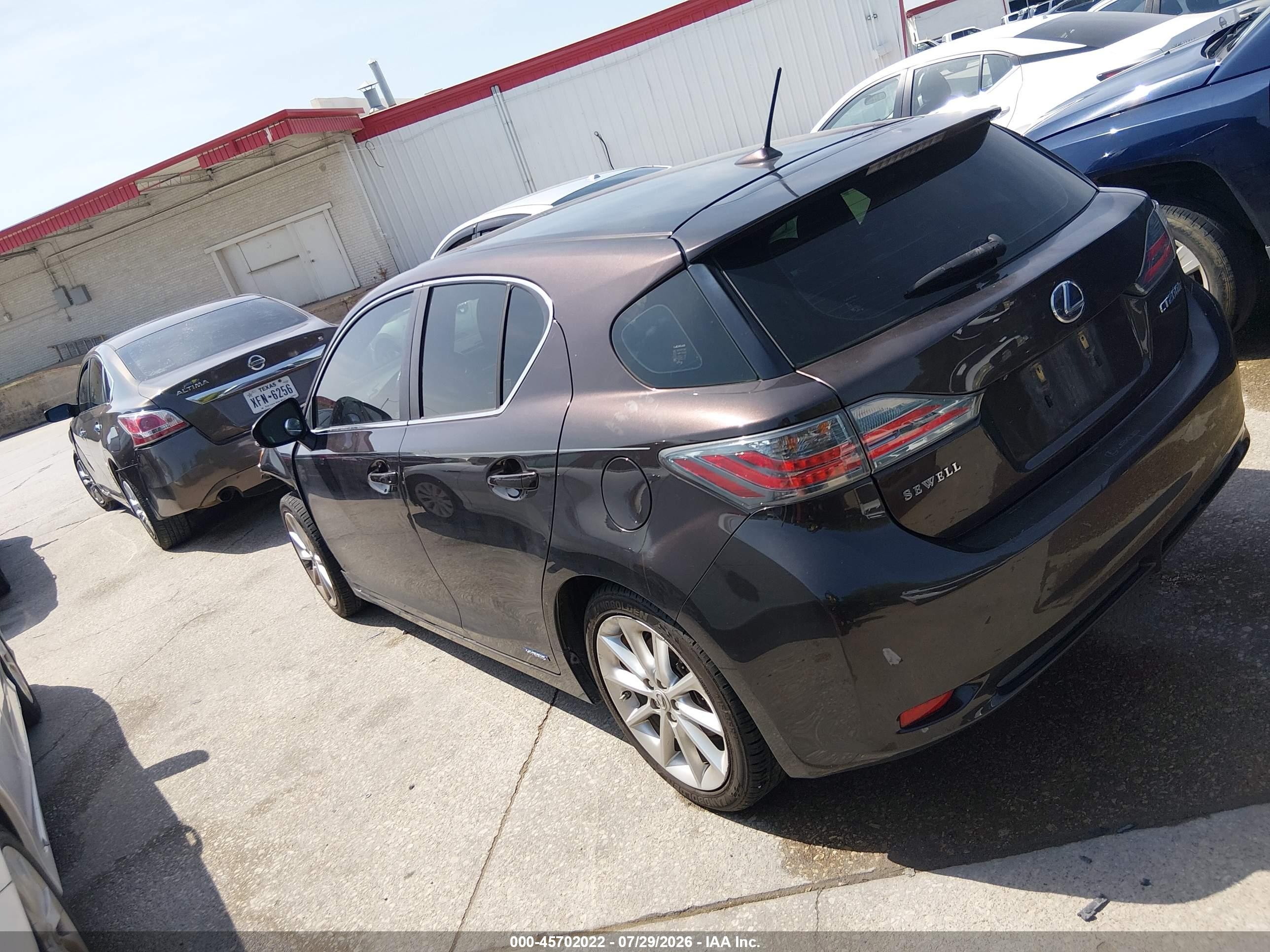 2012 Lexus Ct 200h Premium Dark Brown vin: JTHKD5BH3C2064456