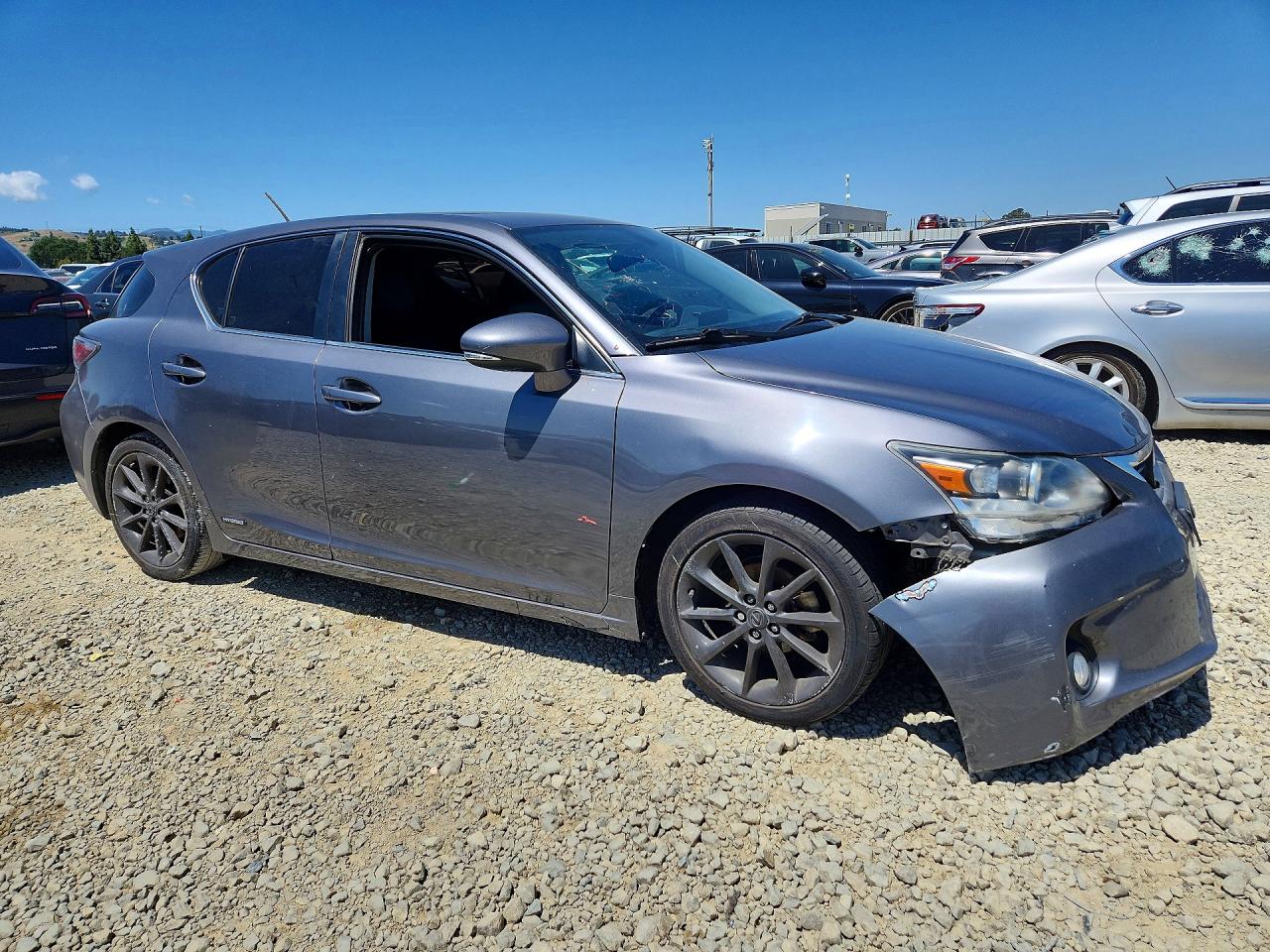 2012 Lexus Ct 200 Gray vin: JTHKD5BH3C2084013