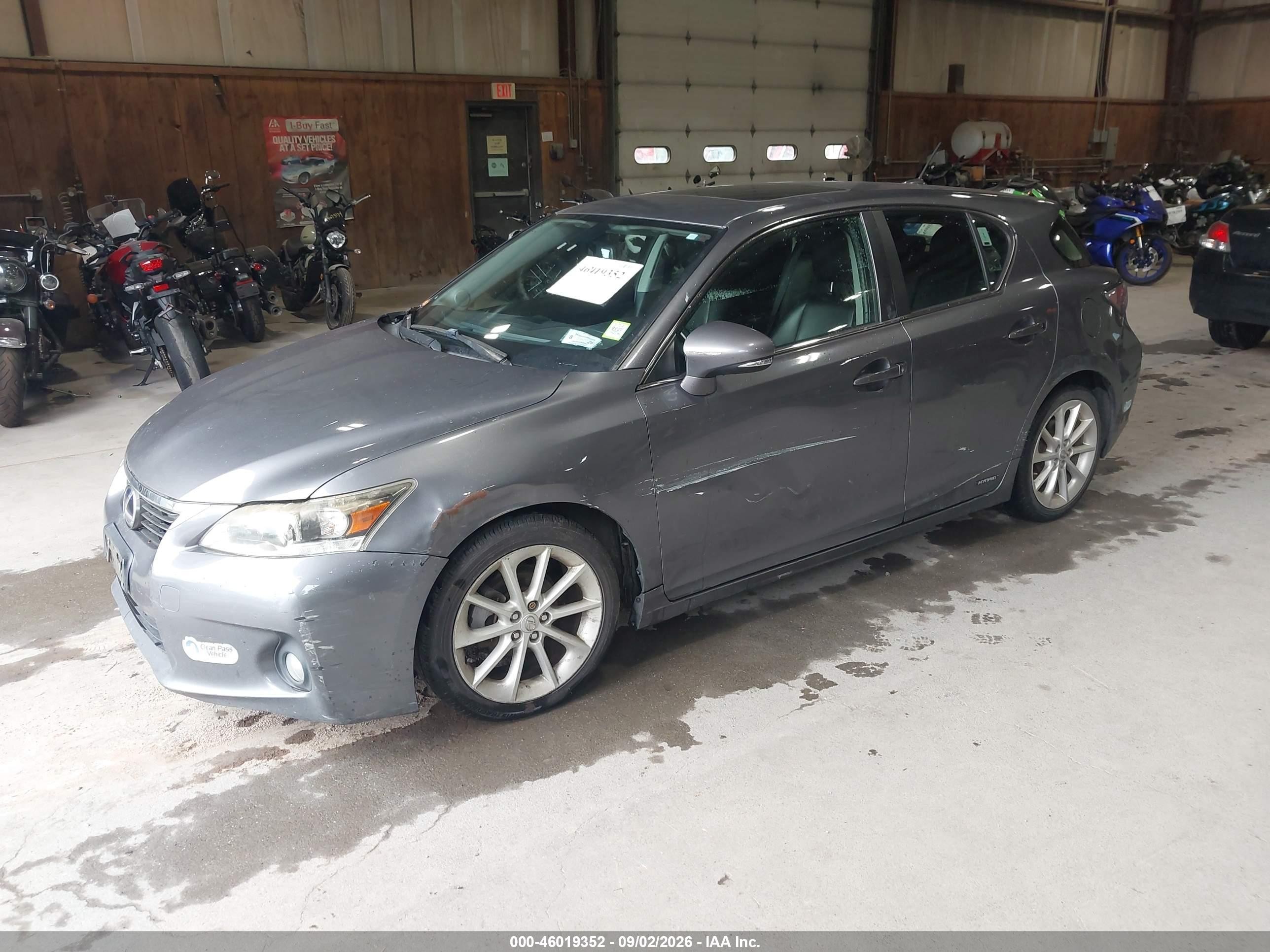 2012 Lexus Ct 200h Premium Gray vin: JTHKD5BH3C2101795