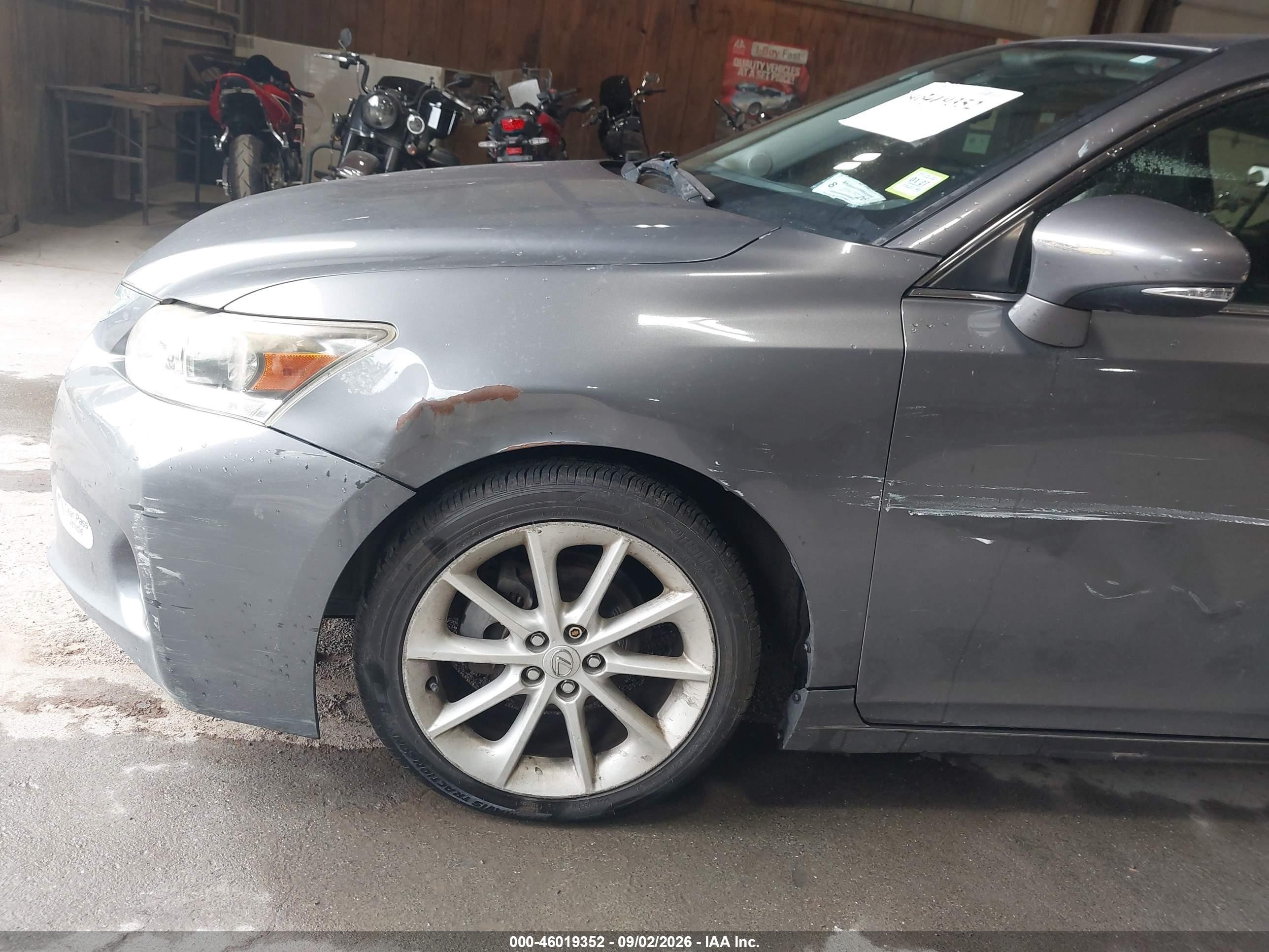 2012 Lexus Ct 200h Premium Gray vin: JTHKD5BH3C2101795