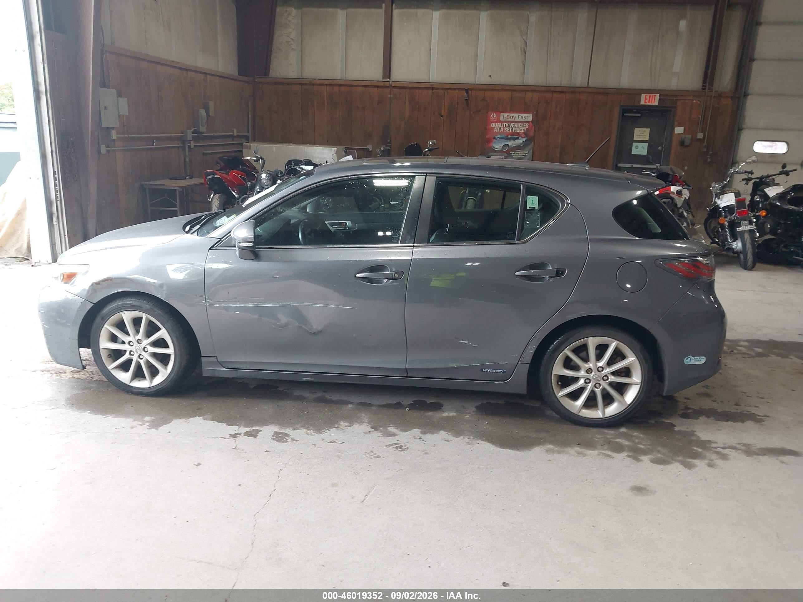 2012 Lexus Ct 200h Premium Gray vin: JTHKD5BH3C2101795