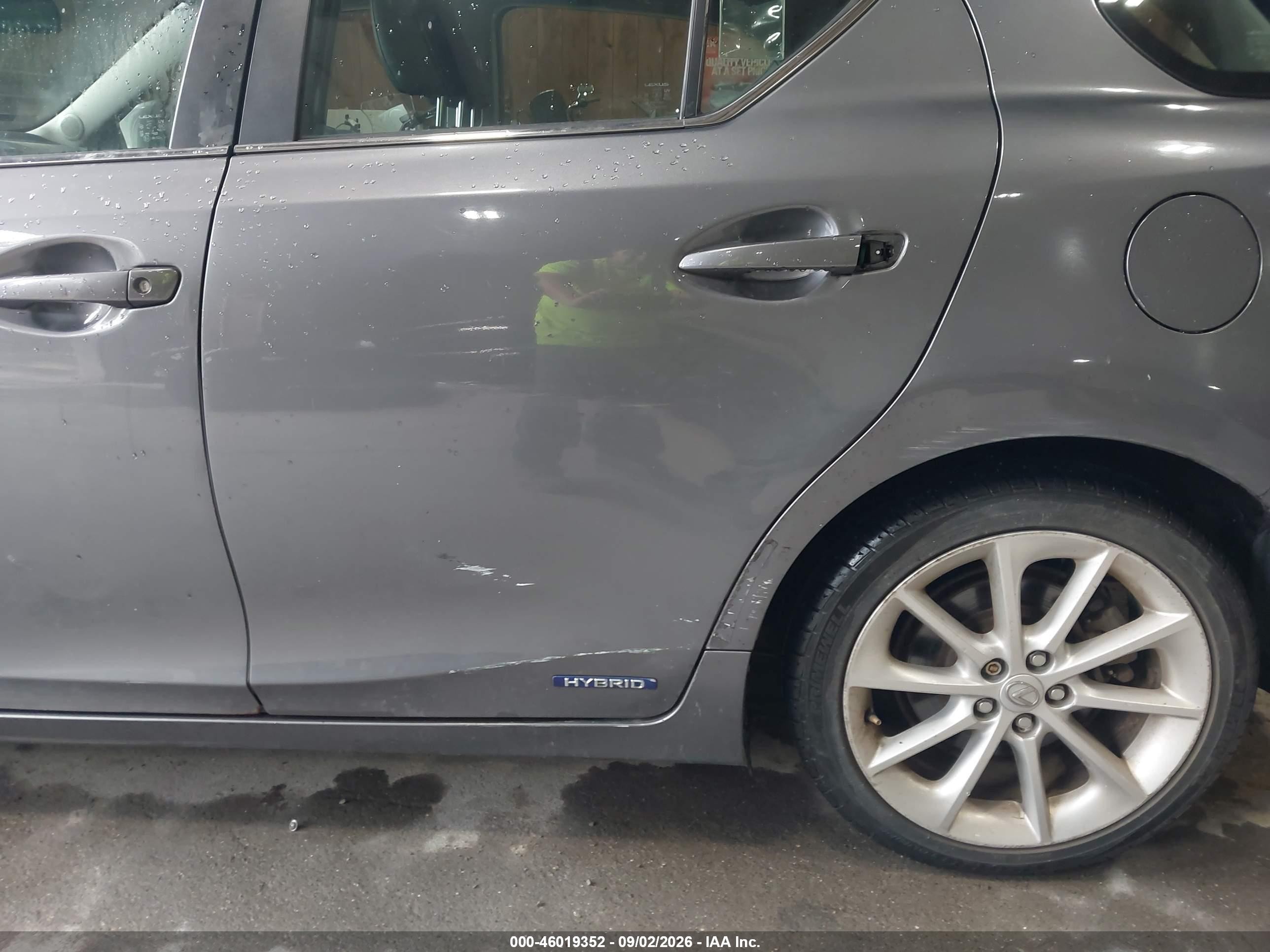 2012 Lexus Ct 200h Premium Gray vin: JTHKD5BH3C2101795
