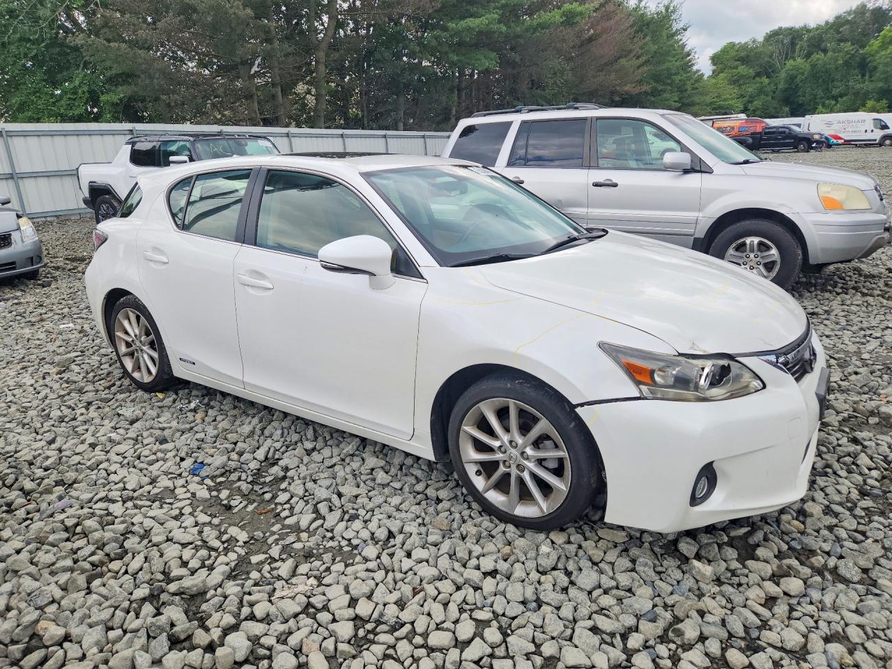 2012 Lexus Ct 200 White vin: JTHKD5BH3C2102588