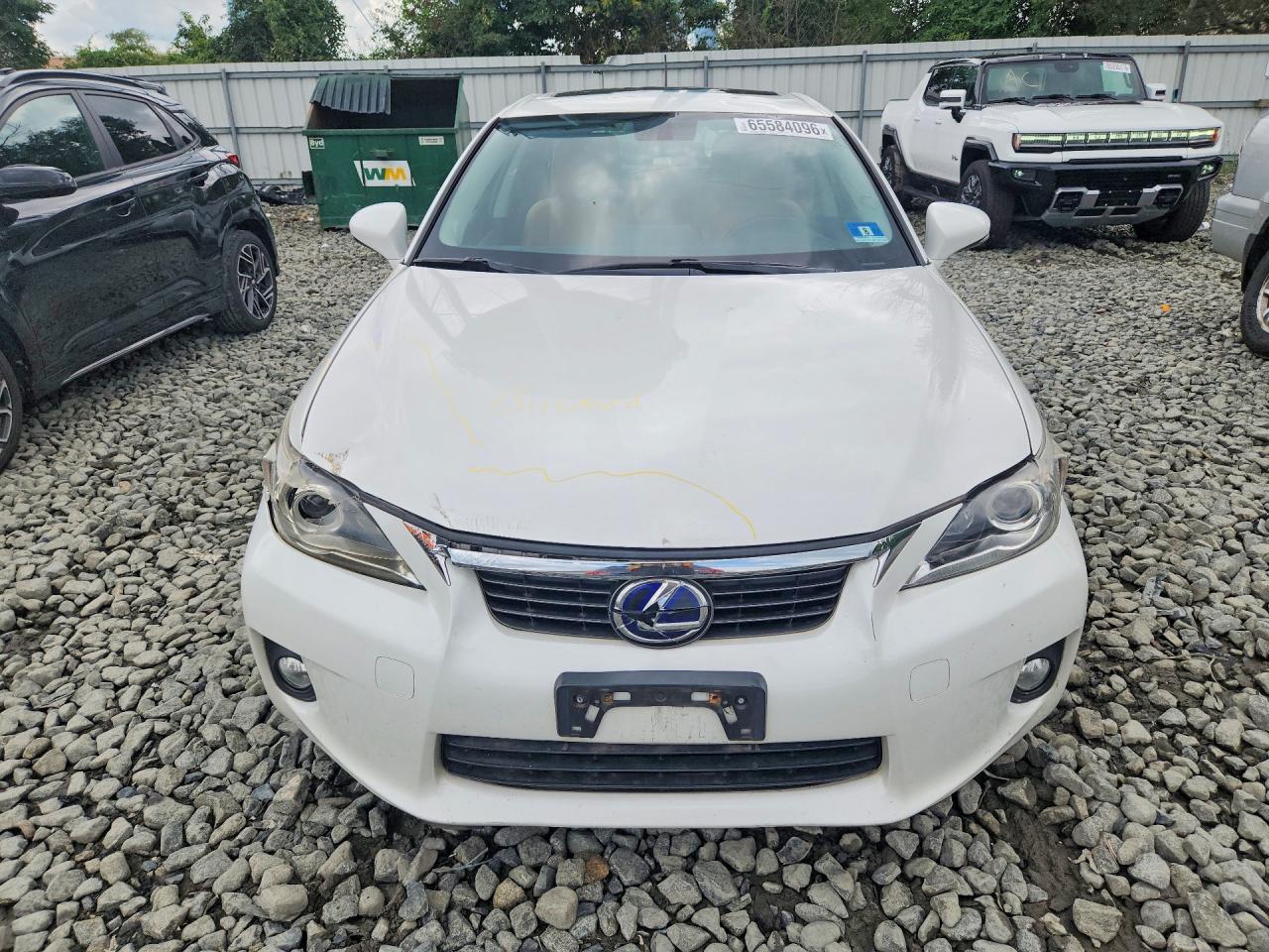 2012 Lexus Ct 200 White vin: JTHKD5BH3C2102588