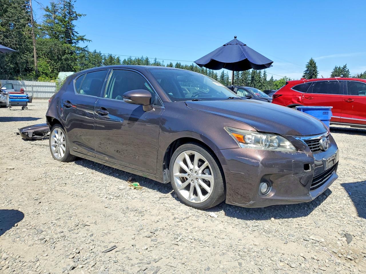 2012 Lexus Ct 200 Brown vin: JTHKD5BH3C2111484