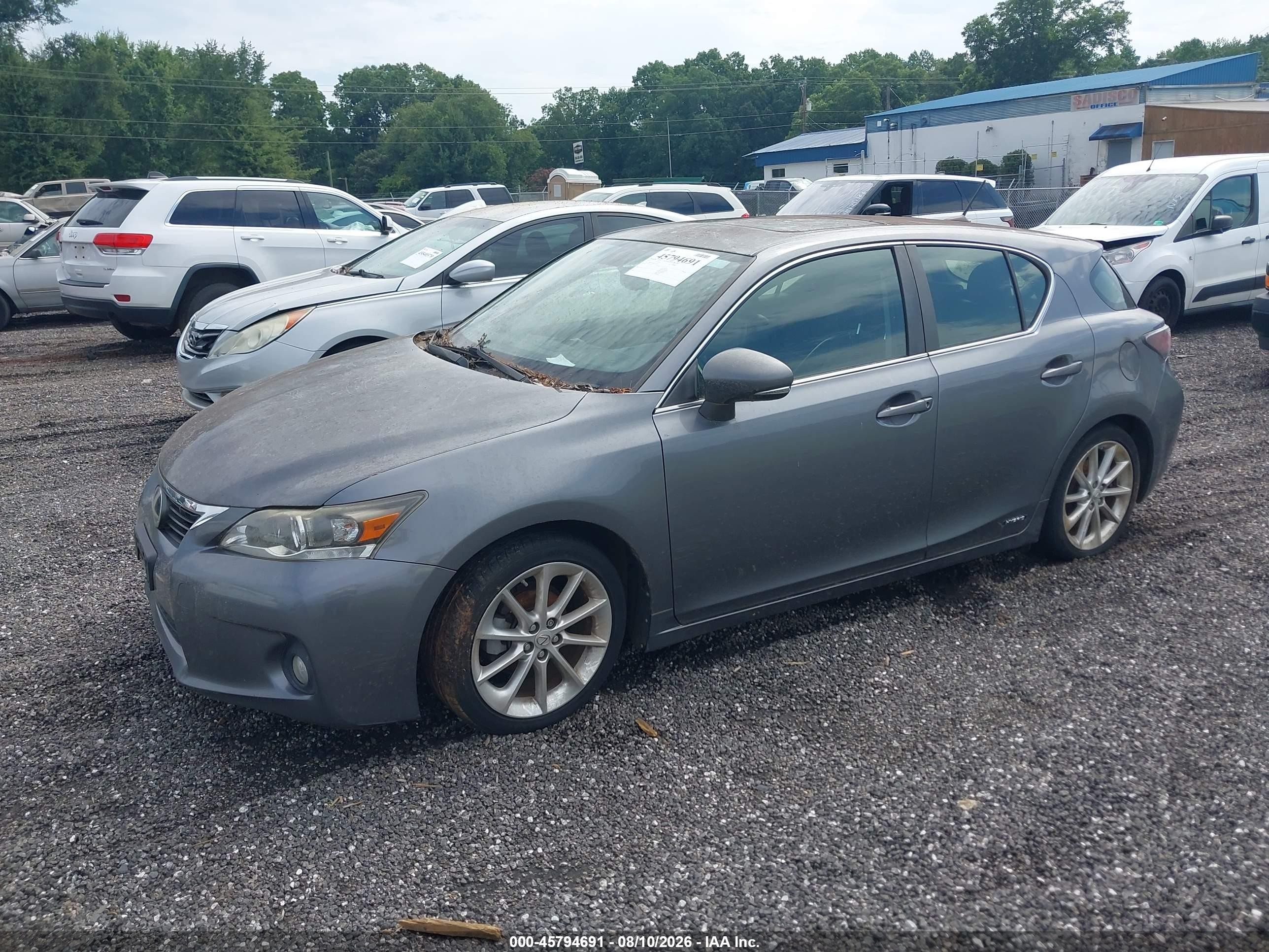 2012 Lexus Ct 200h Premium Gray vin: JTHKD5BH3C2112151
