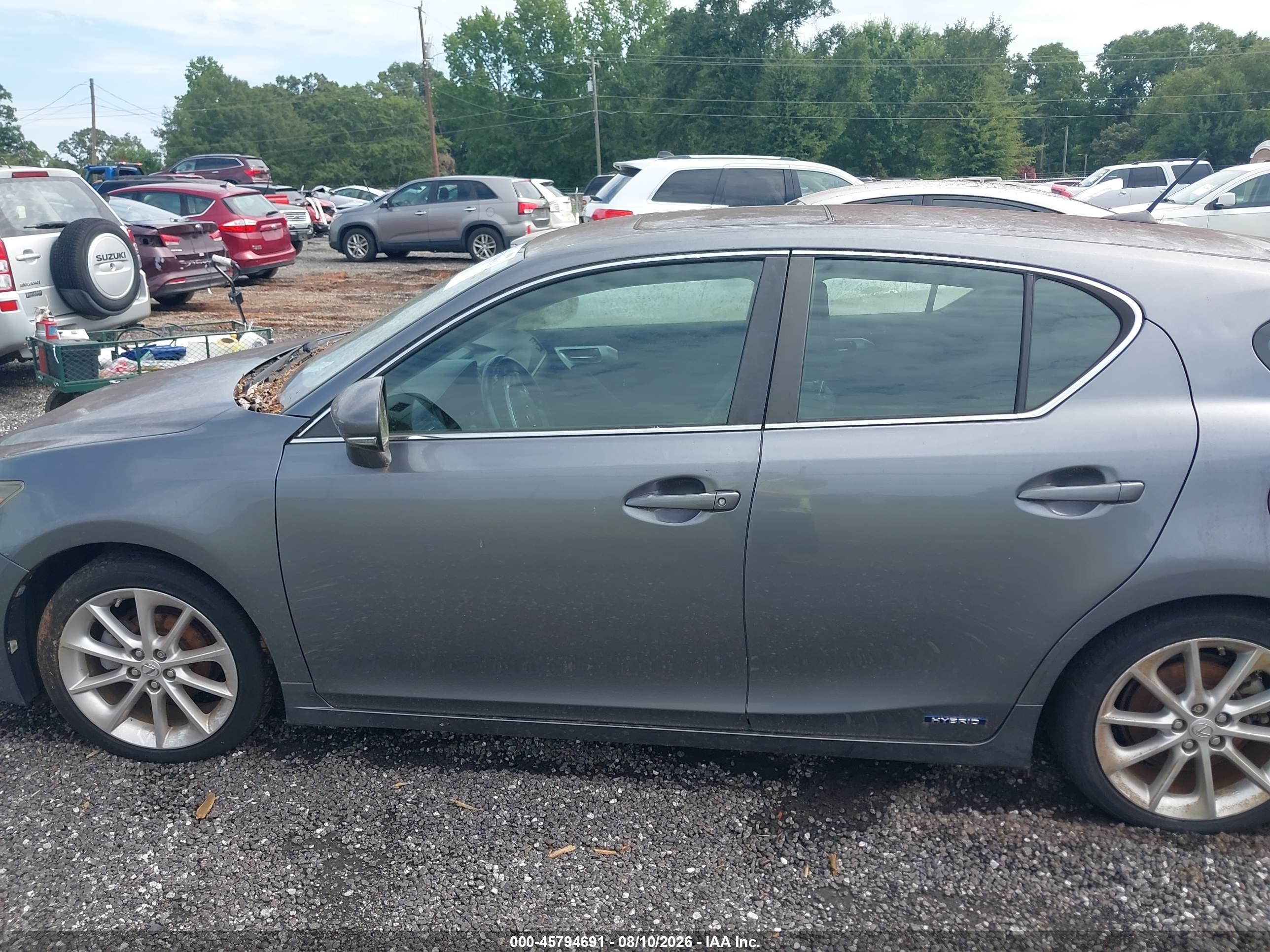 2012 Lexus Ct 200h Premium Gray vin: JTHKD5BH3C2112151