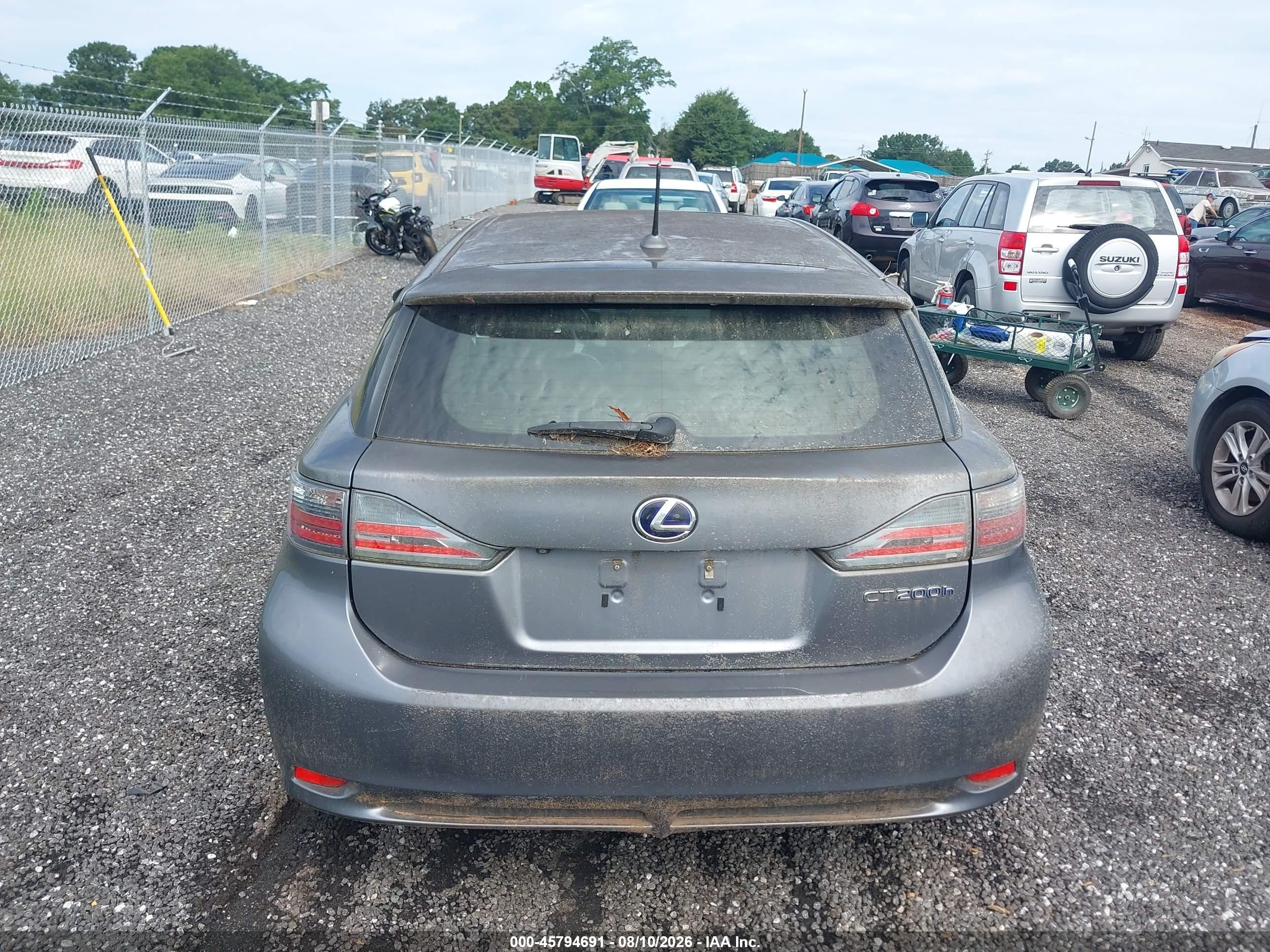 2012 Lexus Ct 200h Premium Gray vin: JTHKD5BH3C2112151