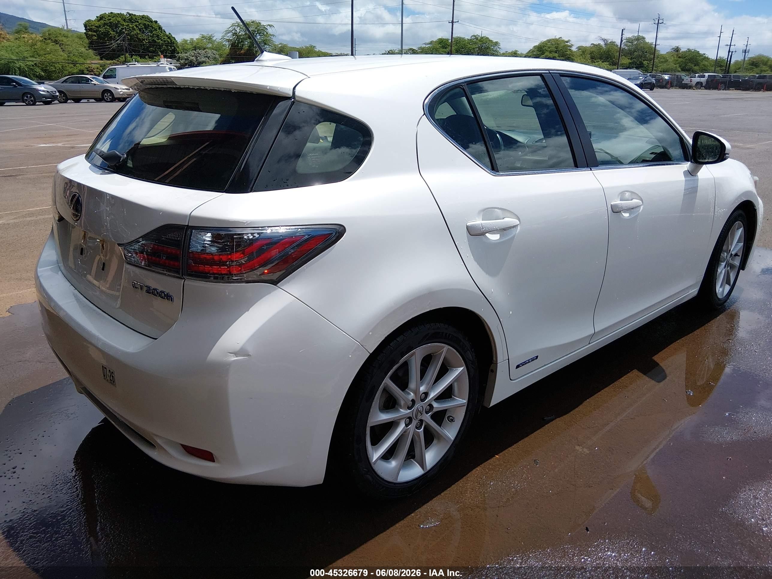 2012 Lexus Ct 200h Premium Белый vin: JTHKD5BH3C2112411