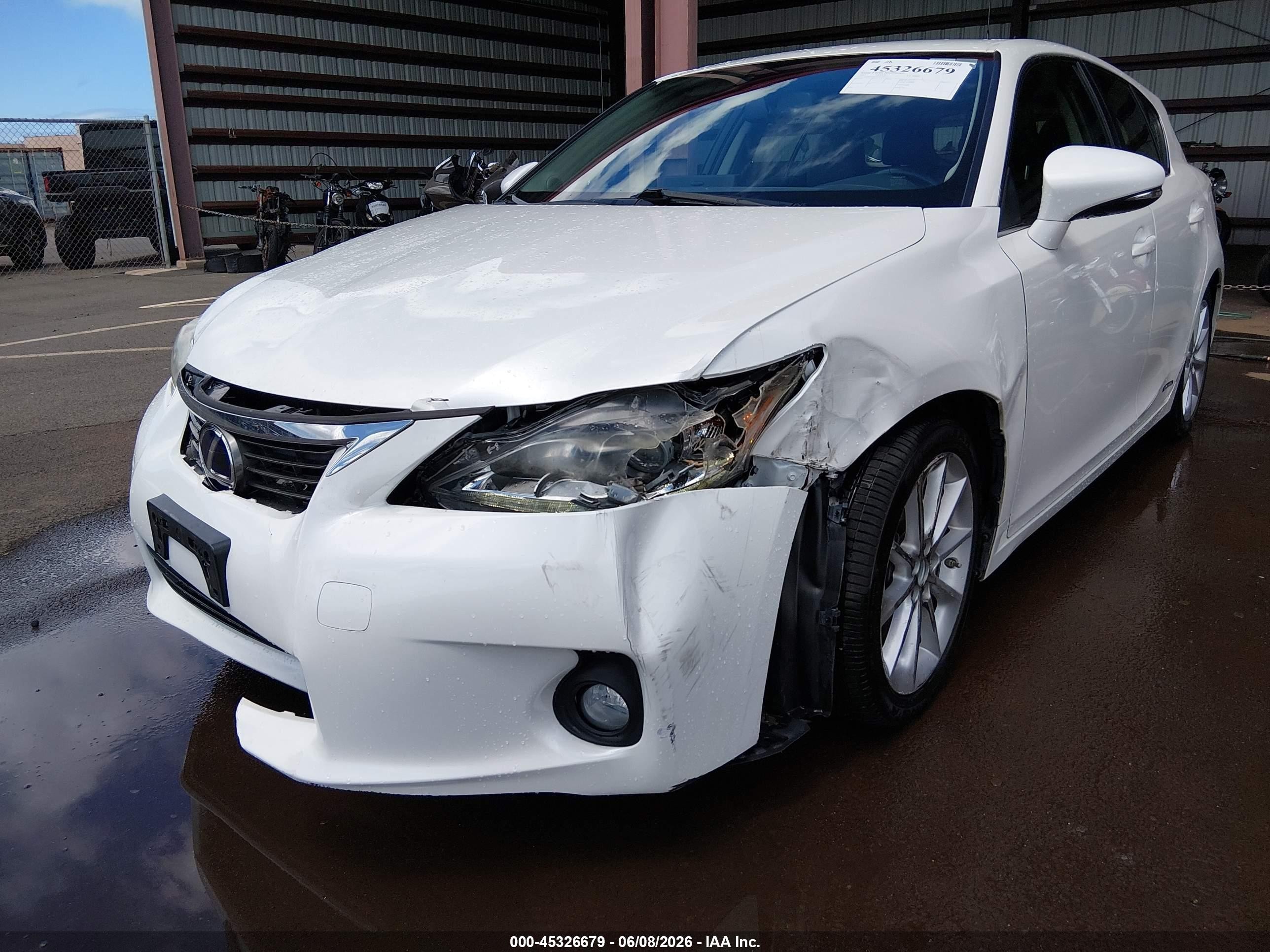 2012 Lexus Ct 200h Premium Белый vin: JTHKD5BH3C2112411