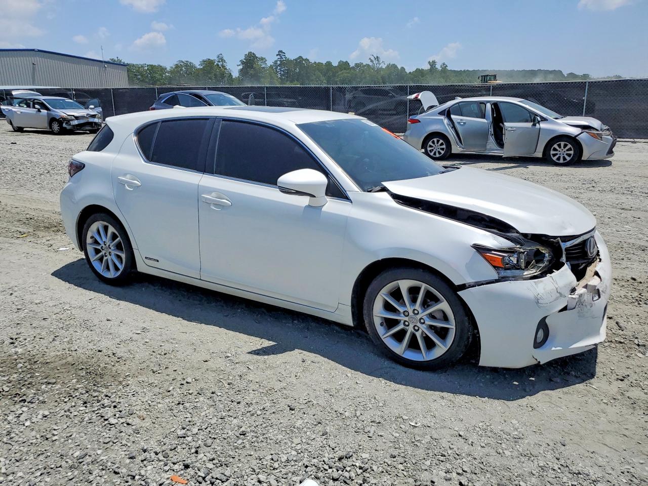 2012 Lexus Ct 200 White vin: JTHKD5BH3C2114918