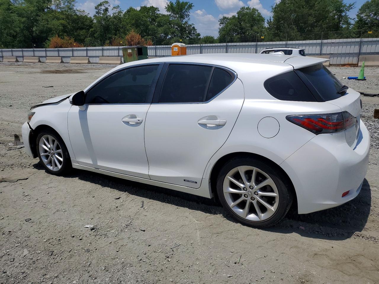 2012 Lexus Ct 200 White vin: JTHKD5BH3C2114918