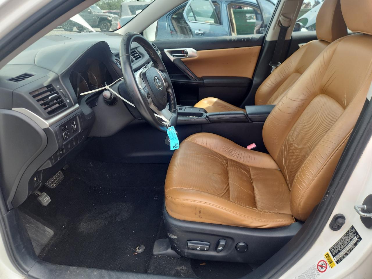 2013 Lexus Ct 200 White vin: JTHKD5BH3D2141022