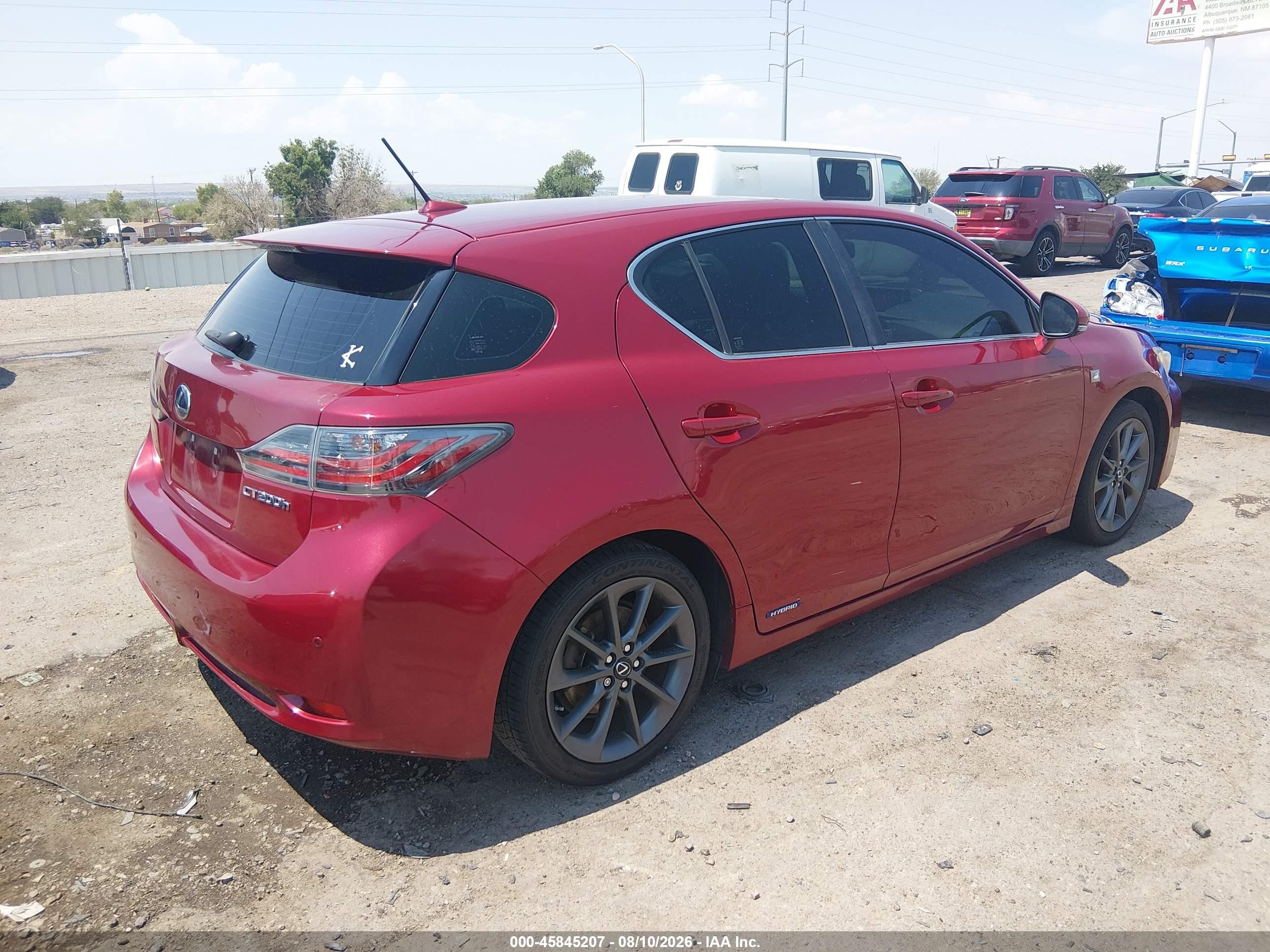 2013 Lexus Ct 200h   Красный vin: JTHKD5BH3D2144390