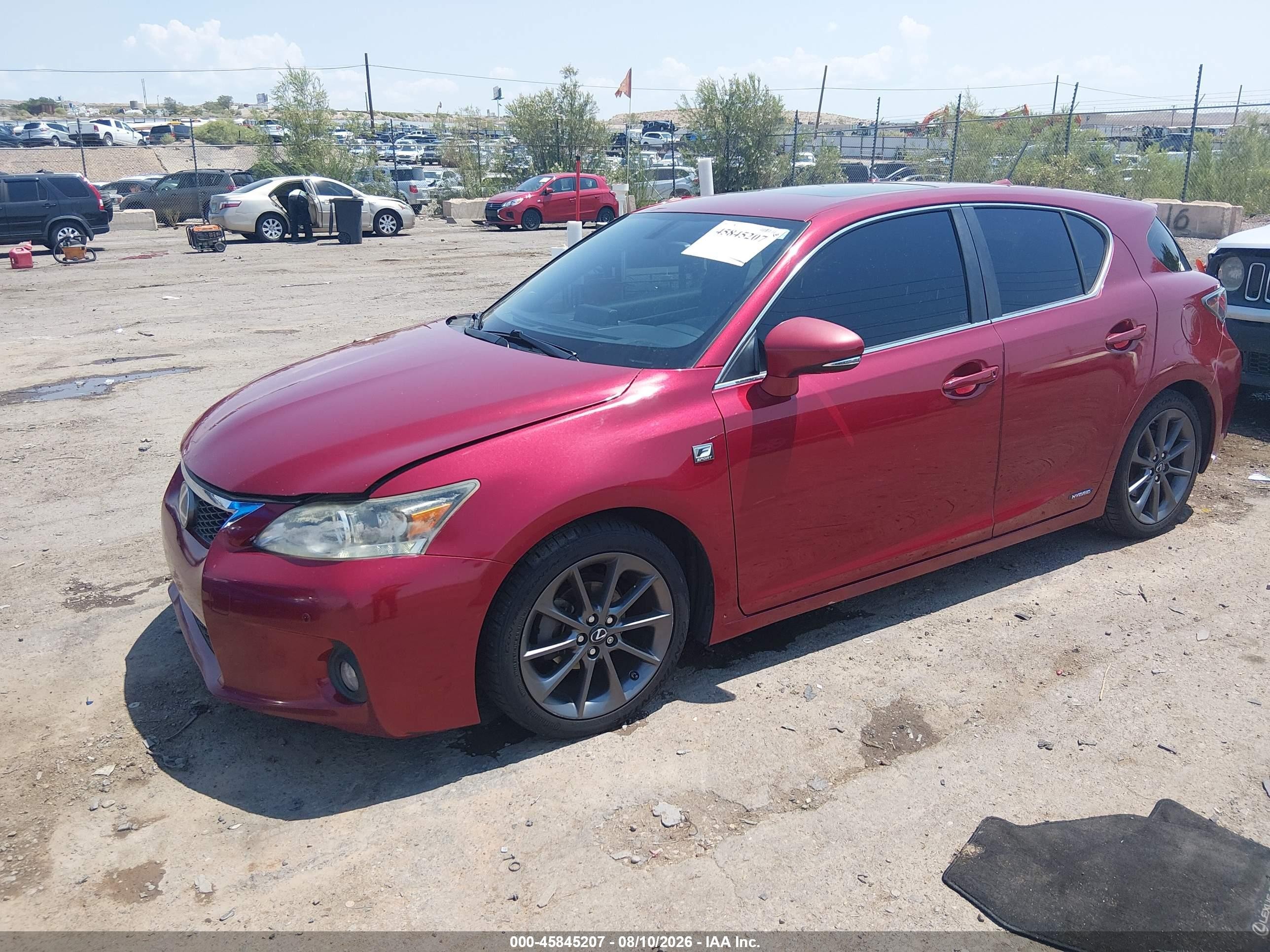 2013 Lexus Ct 200h   Красный vin: JTHKD5BH3D2144390