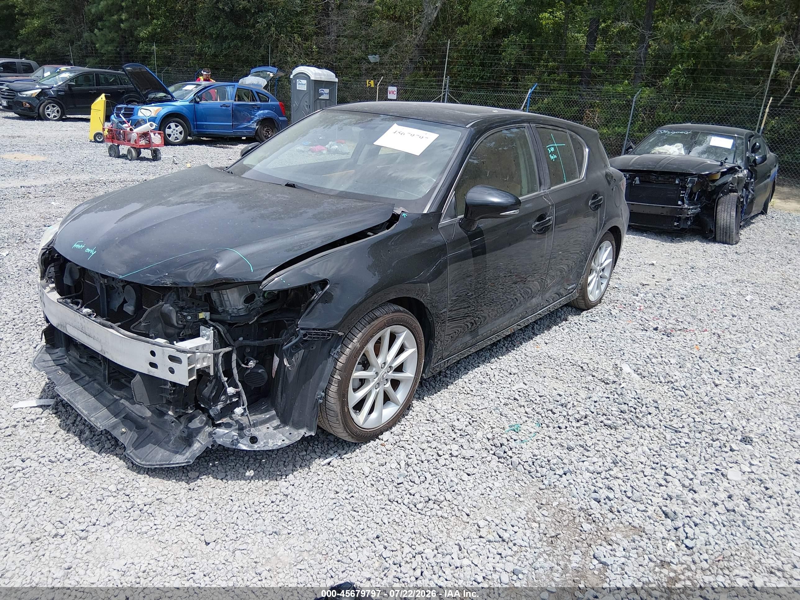 2013 Lexus Ct 200h   Black vin: JTHKD5BH3D2151081