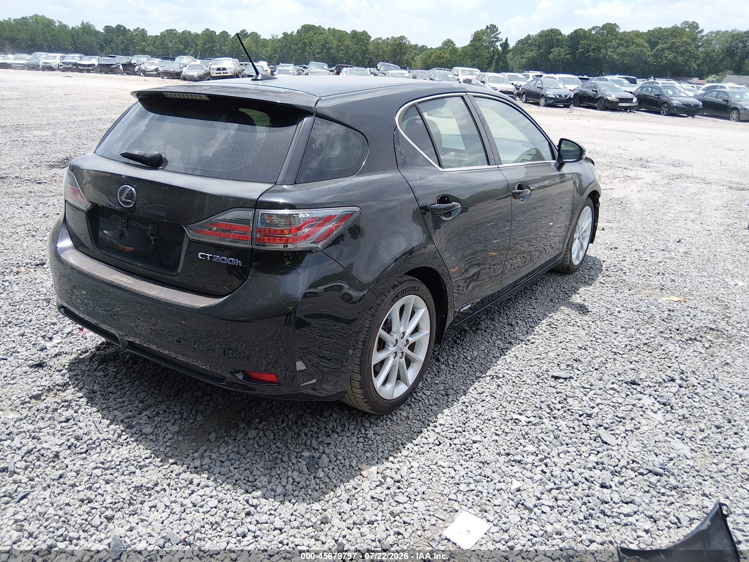 2013 Lexus Ct 200h   Black vin: JTHKD5BH3D2151081