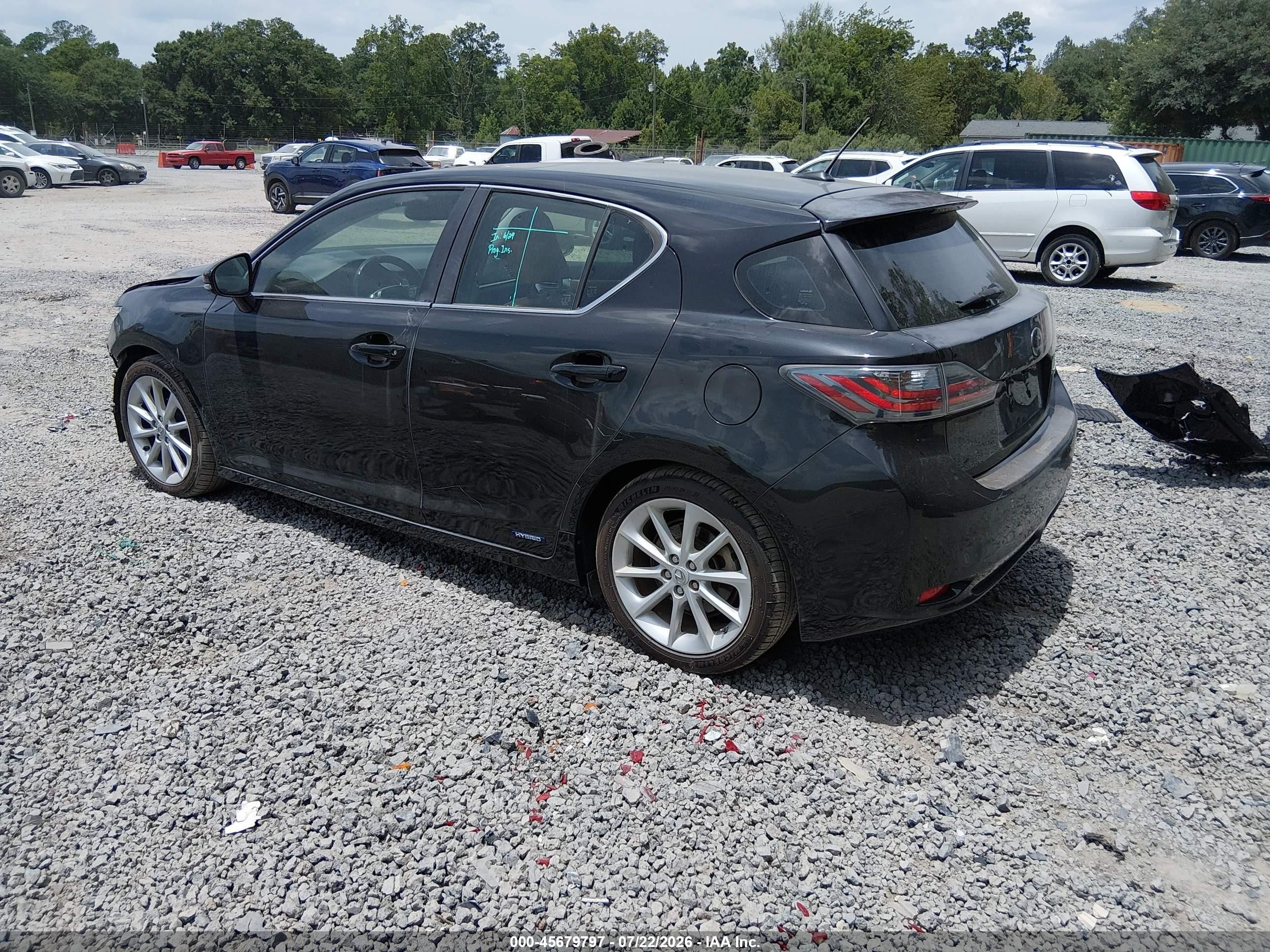 2013 Lexus Ct 200h   Black vin: JTHKD5BH3D2151081