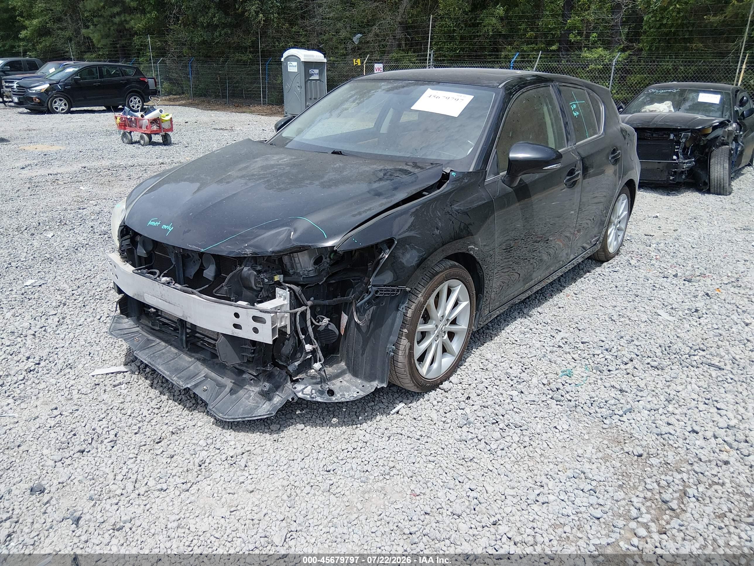 2013 Lexus Ct 200h   Black vin: JTHKD5BH3D2151081