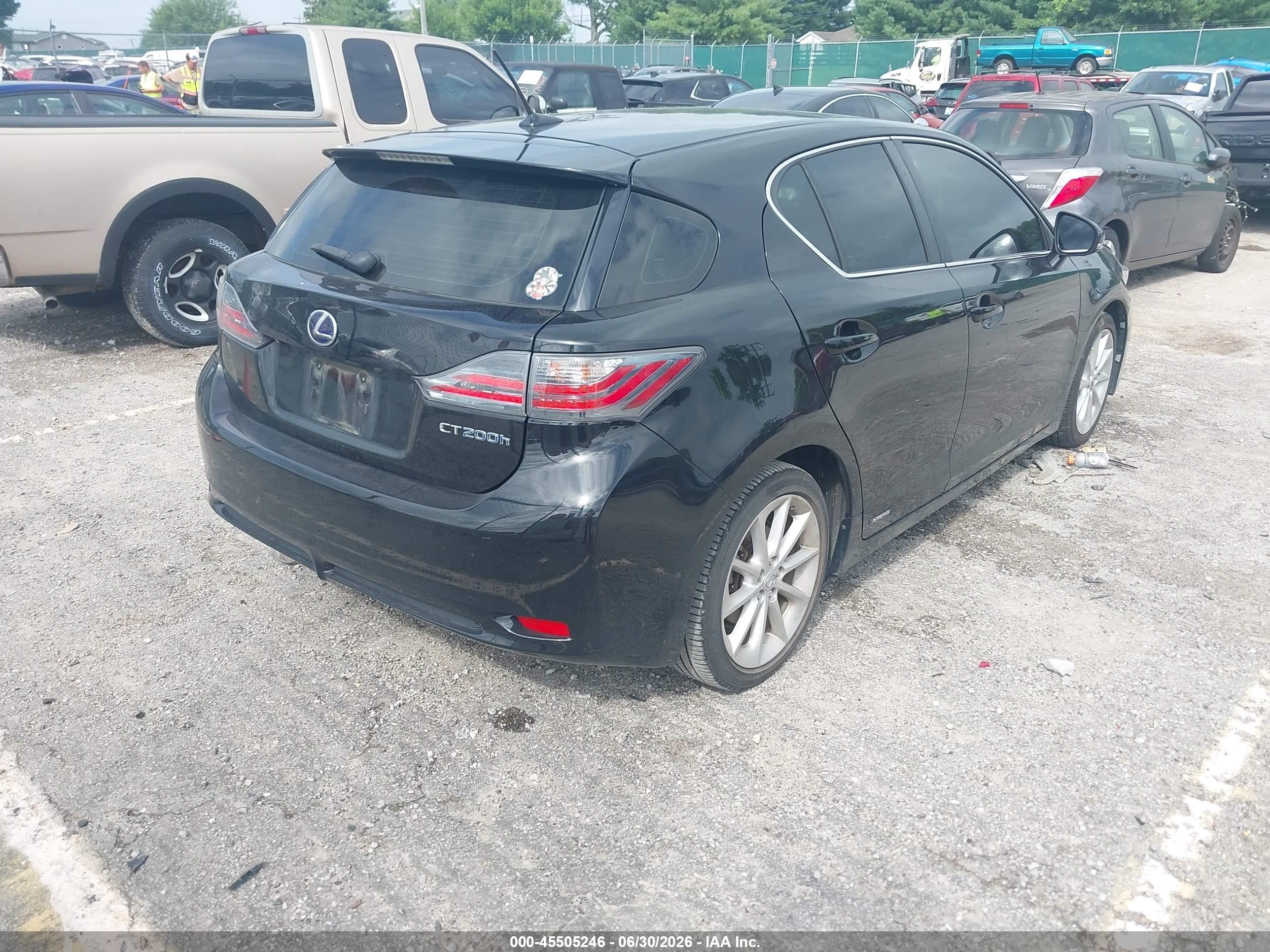 2013 Lexus Ct 200h   Black vin: JTHKD5BH3D2153039