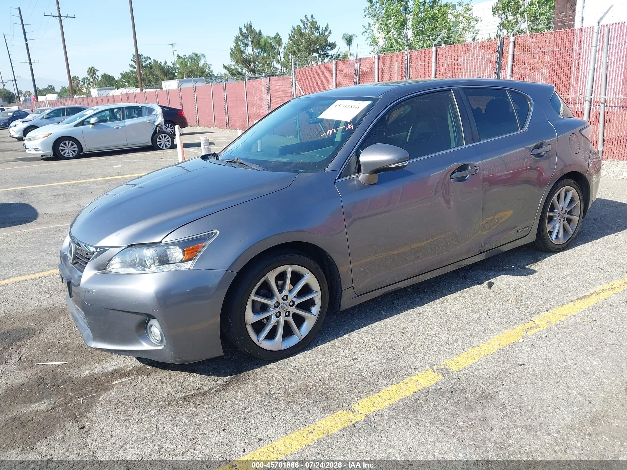 2013 Lexus Ct 200h   Gray vin: JTHKD5BH3D2171962