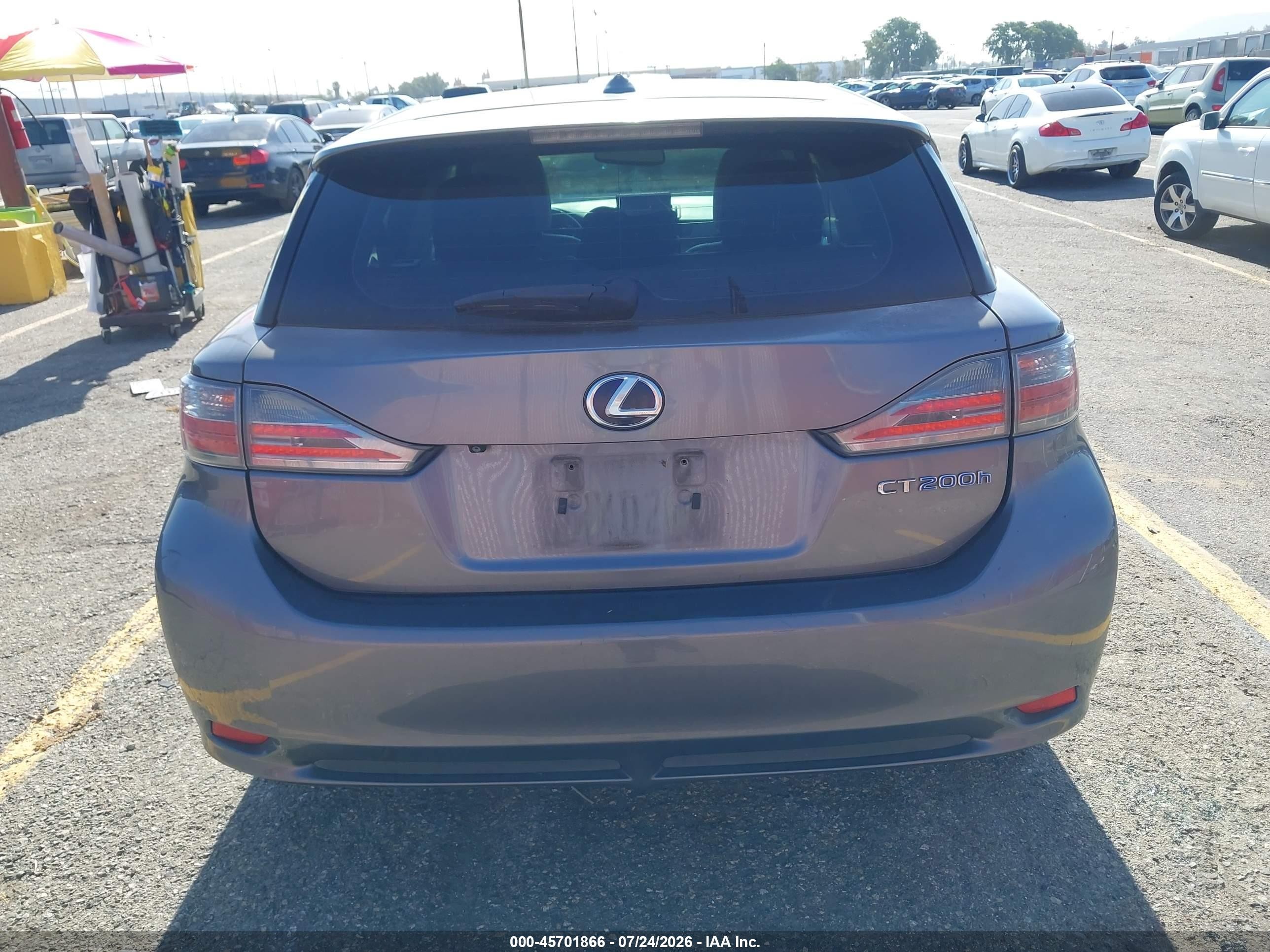 2013 Lexus Ct 200h   Gray vin: JTHKD5BH3D2171962