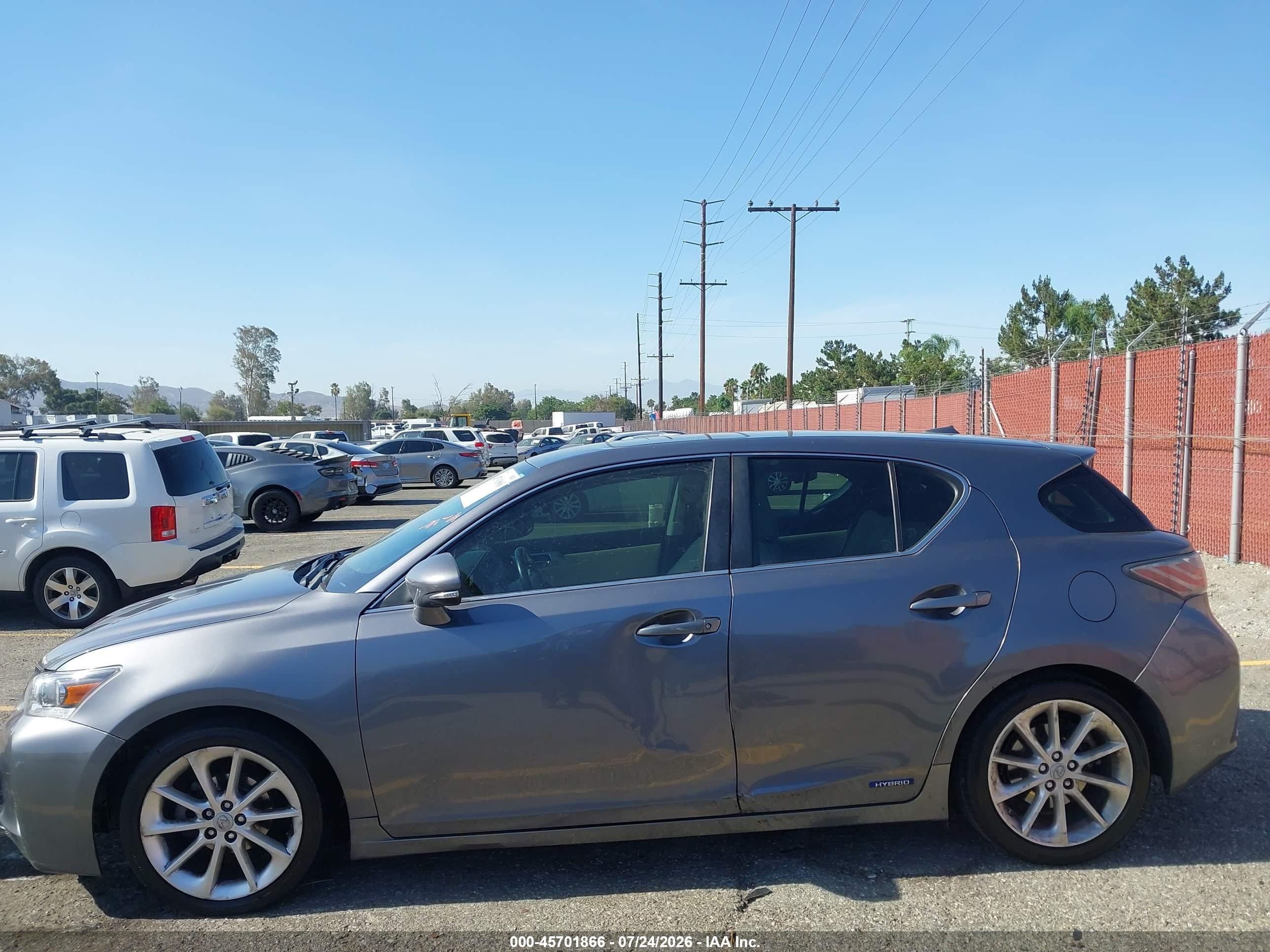 2013 Lexus Ct 200h   Gray vin: JTHKD5BH3D2171962